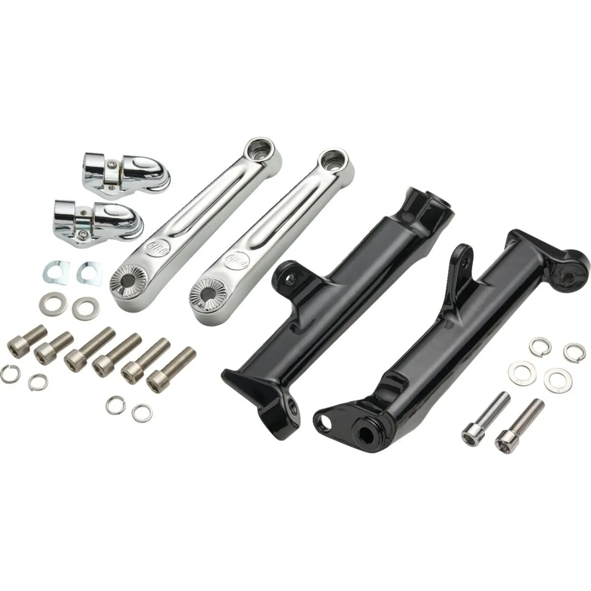Frame Mounted Adjustable Highway Peg Mount – Chrome – Extended
