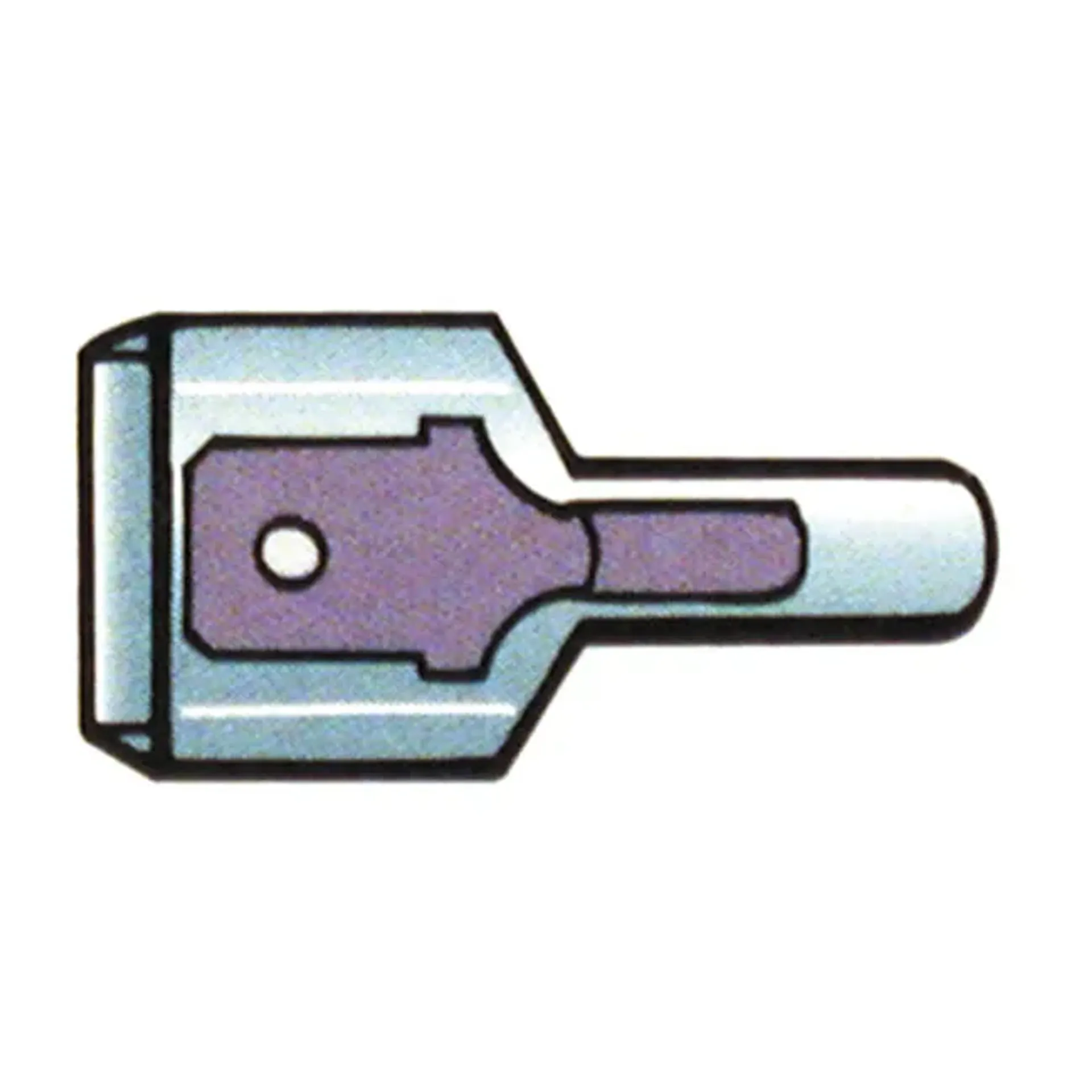 Connectors, slide-on terminal, blue