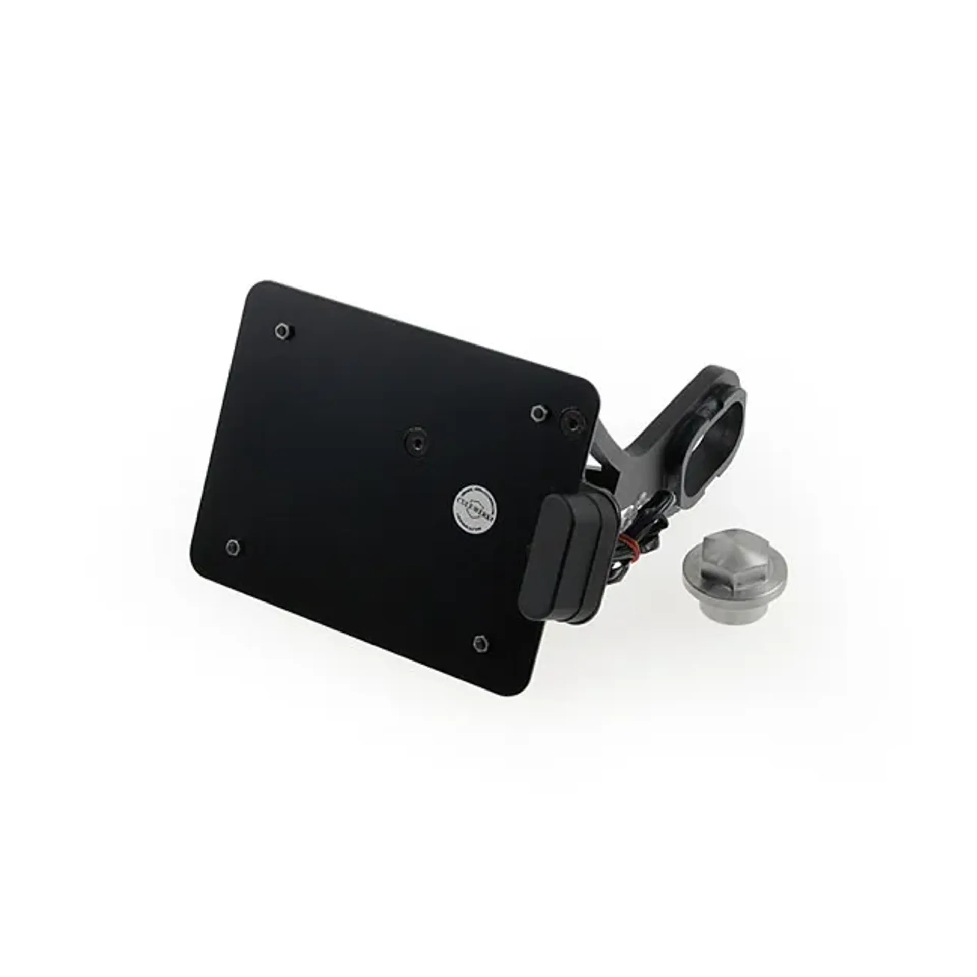 Cult-Werk, side mount license plate bracket. Switzerland