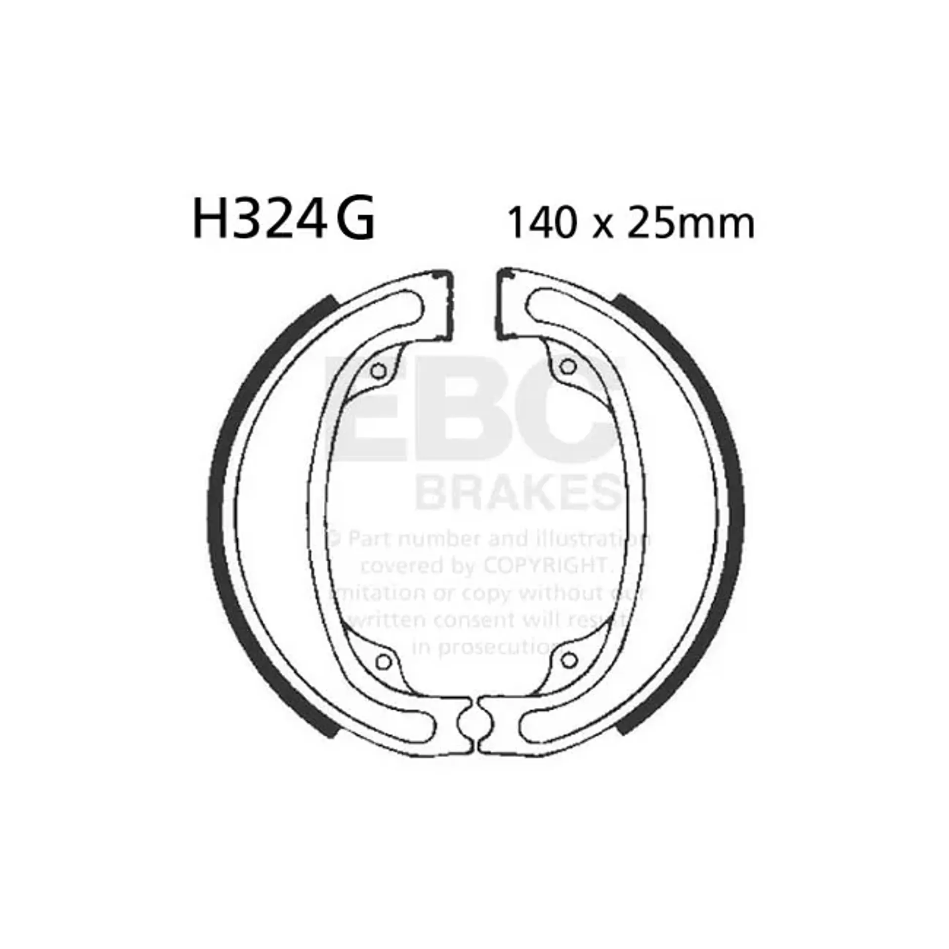 EBC grooved brake shoes