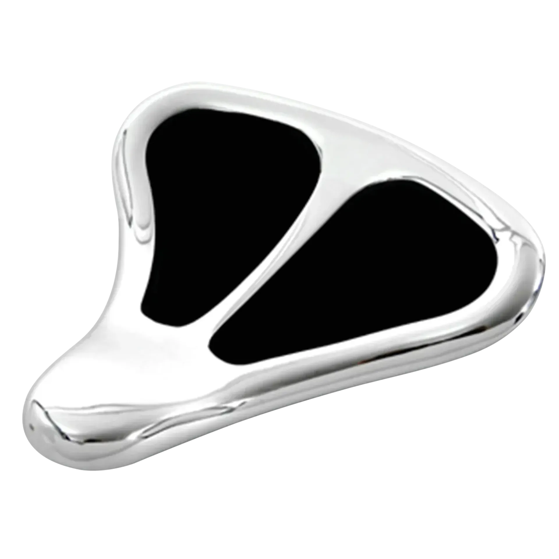 Chrome Alloy Solo Seat Black Leather