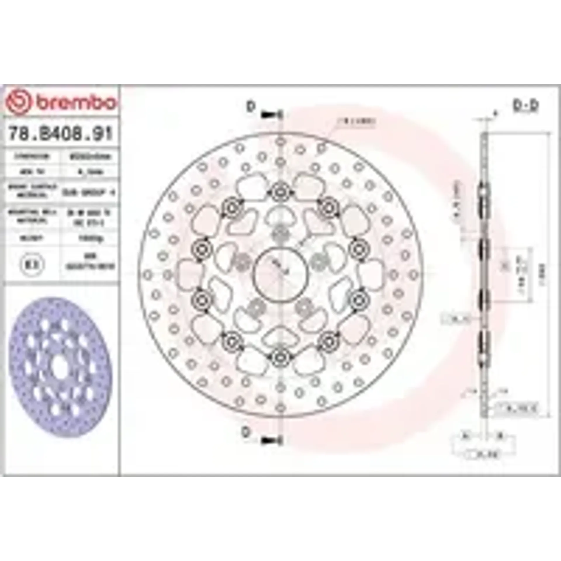 Brake disc float fr