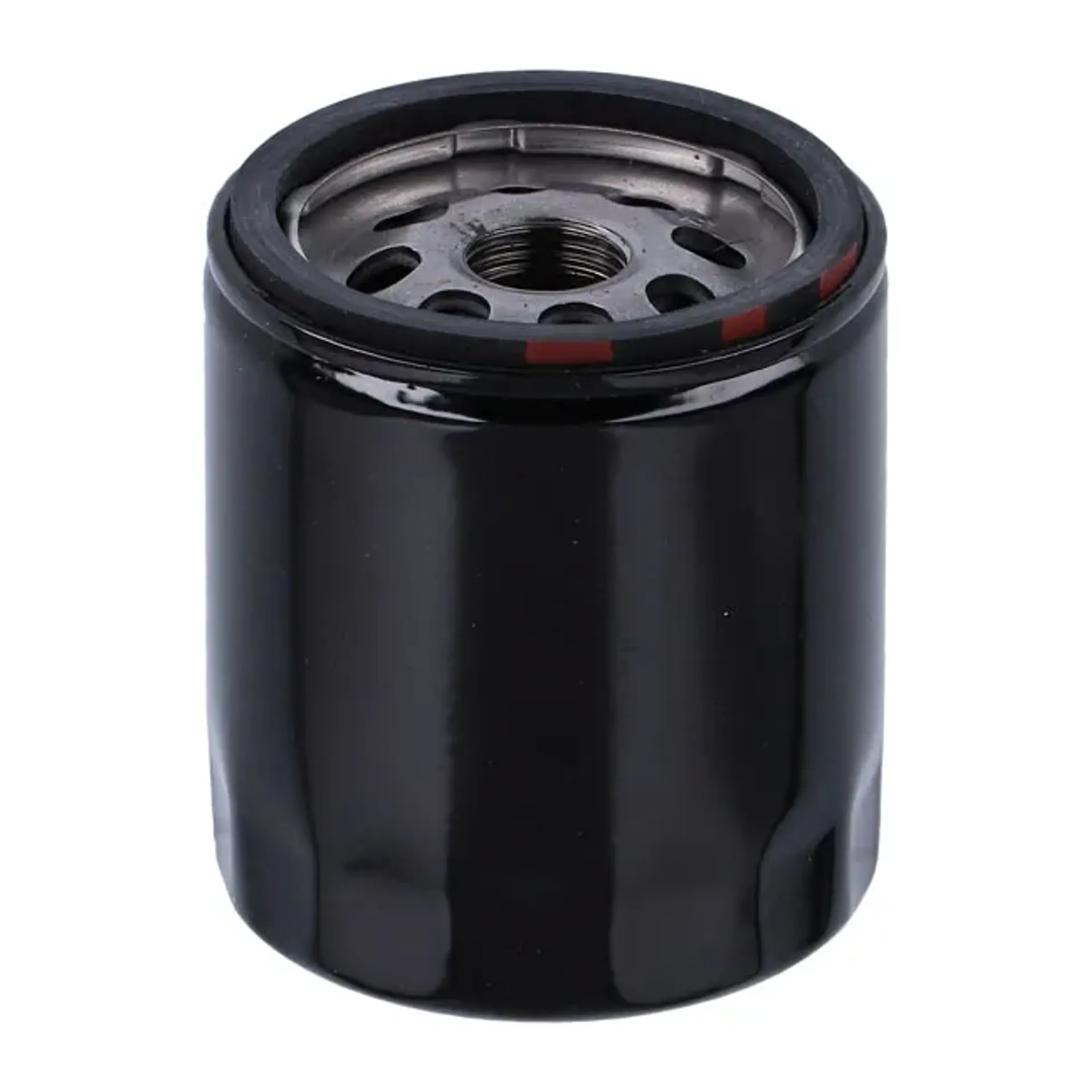 S&S, spin-on oil filter. Black