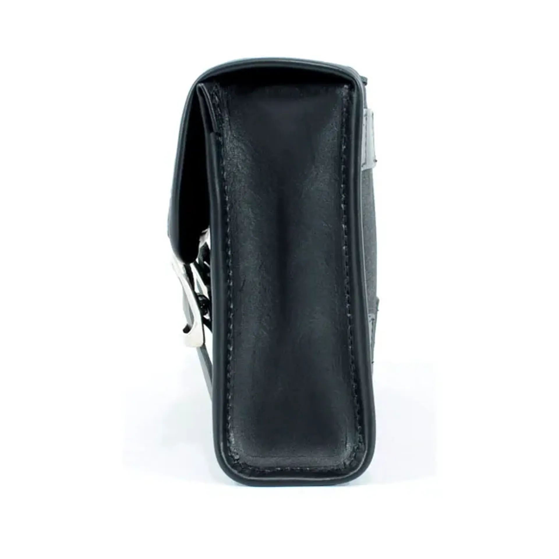 Longride, %27%27Mini%27%27 waxed cotton saddlebag. Black