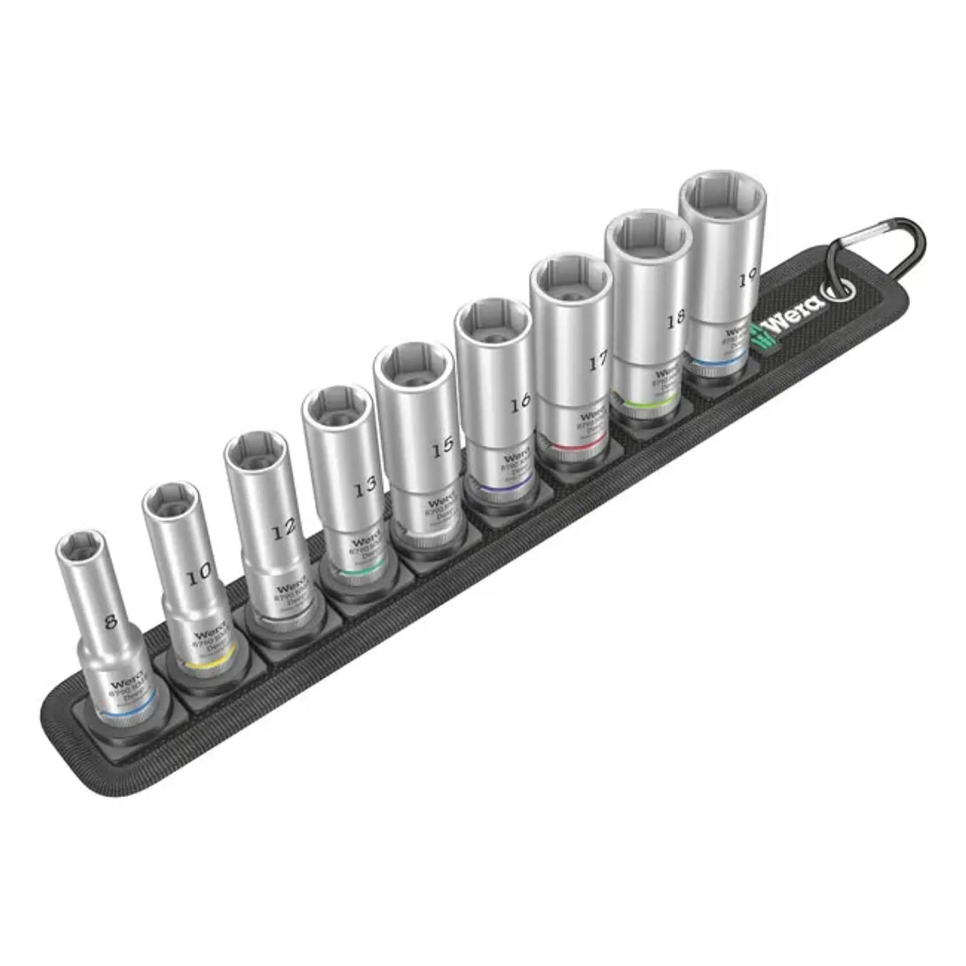Wera, socket belt with hex deep sockets - Metric