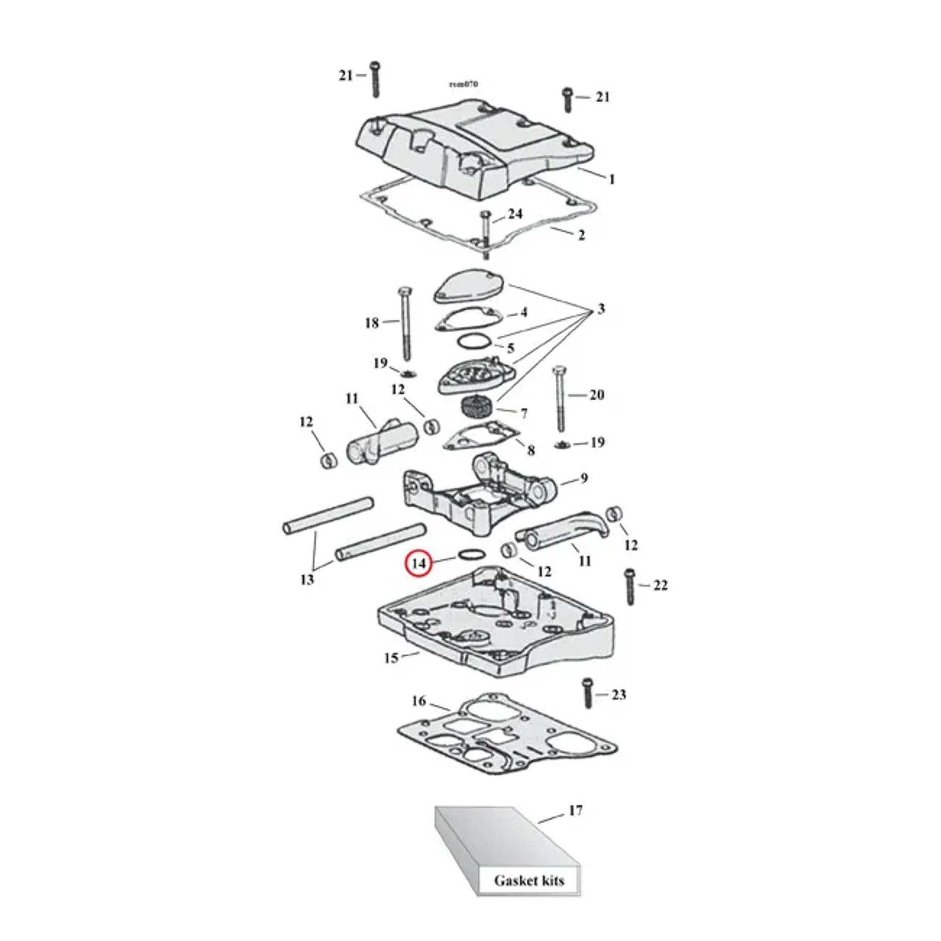 Cometic, o-ring breather baffle