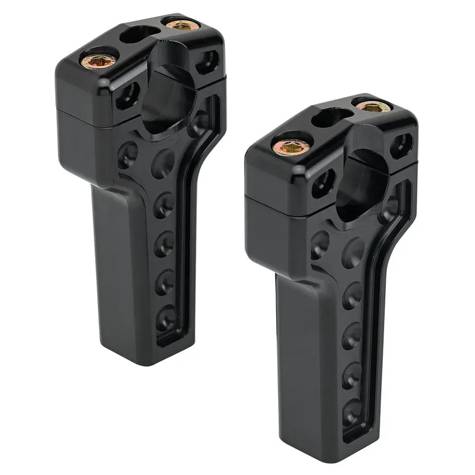 JM Risers 4" Dual Clamp Black