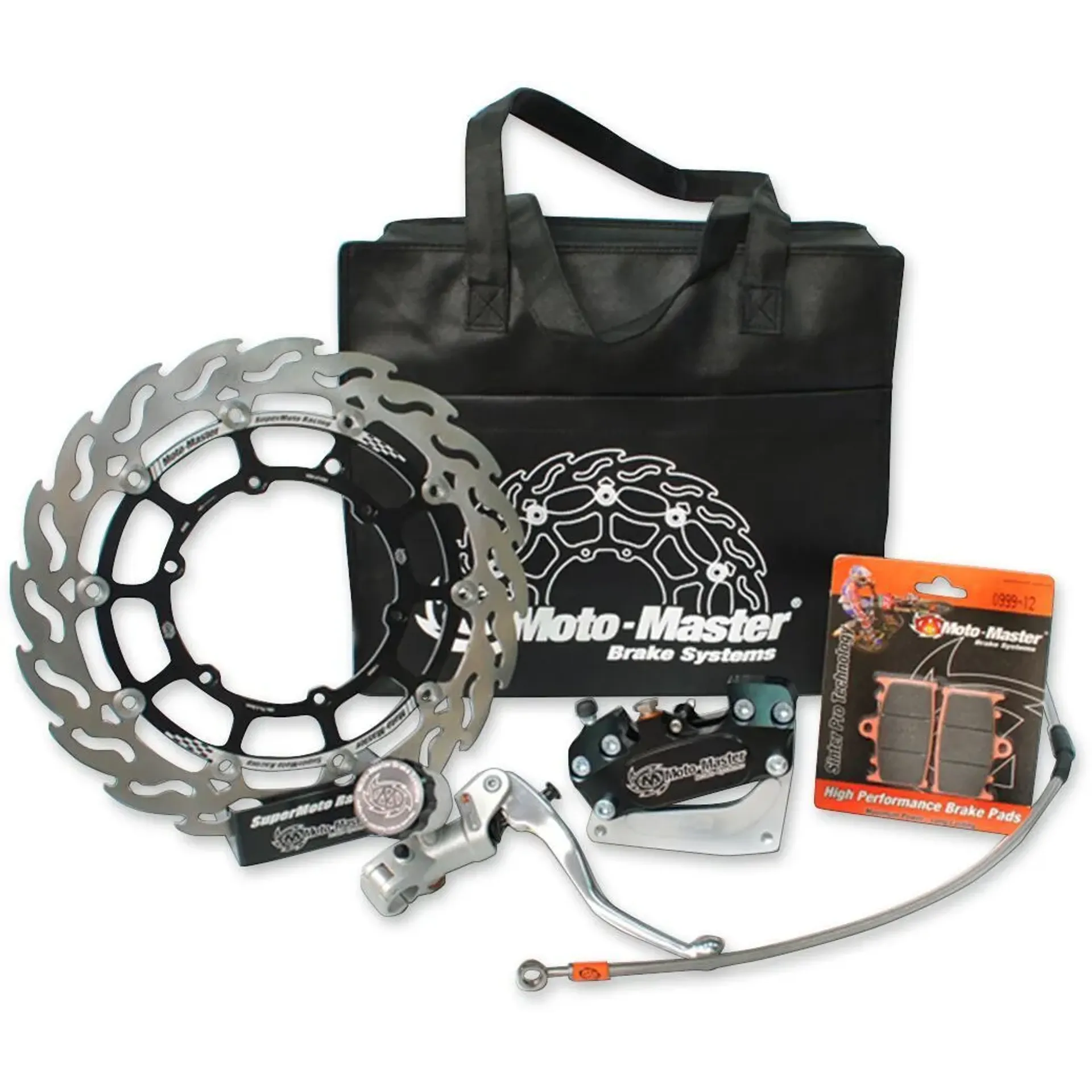 Brake Kit Sm Race: 320Mm Floating Flame,4-Piston Caliper/Bracket,Brake Pads/Line,Radial Master Cyl.