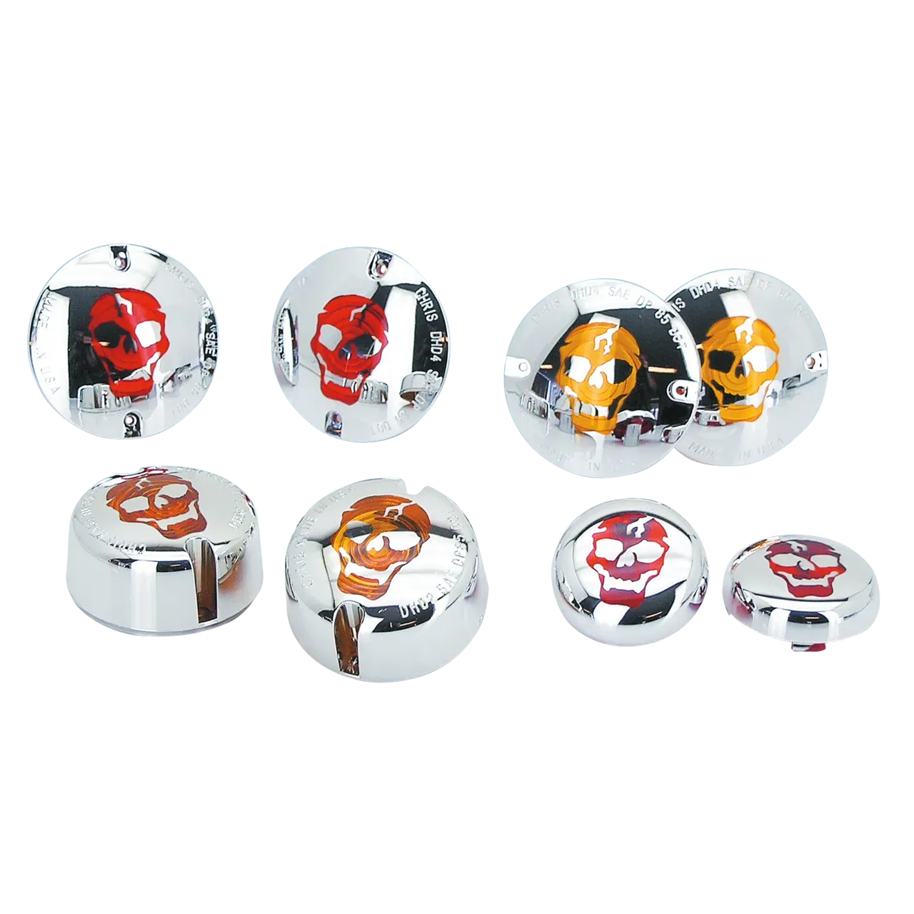 Chrome skull lenses Amber Front hi-hat s