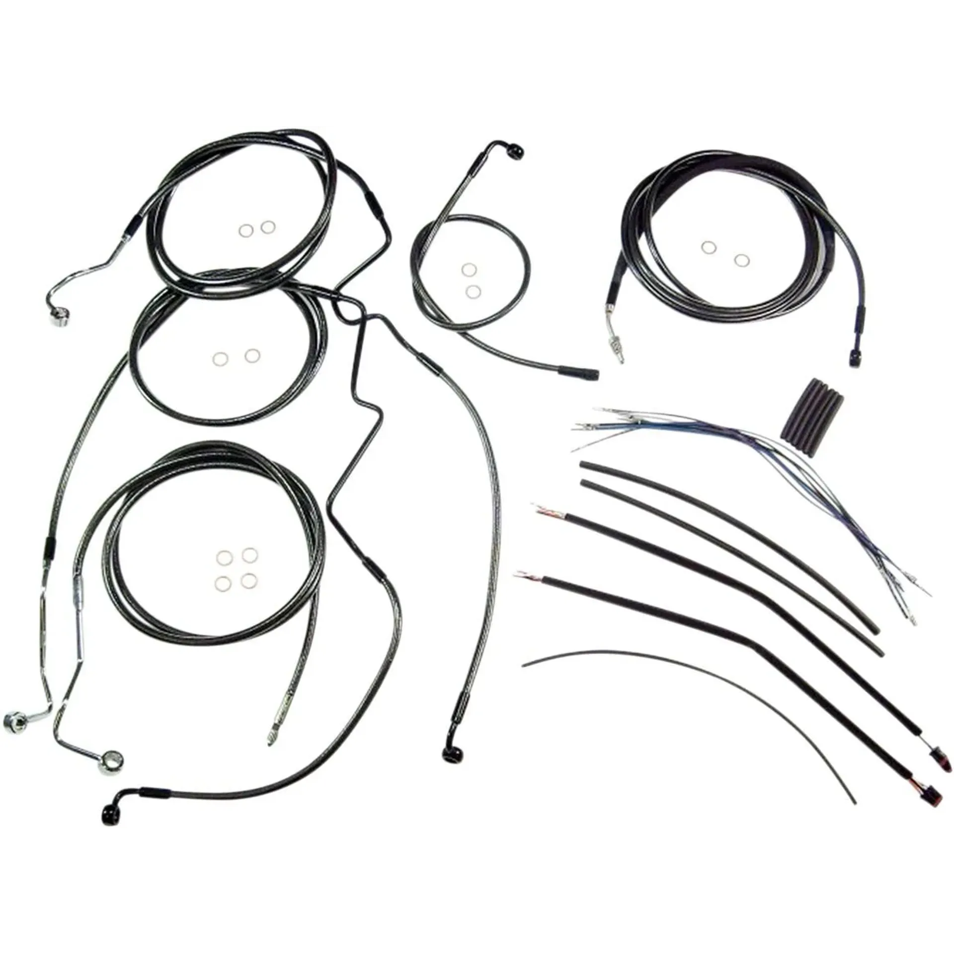 Handlebar Installation Kit Designer Black Pearl Chrome Black/Clear