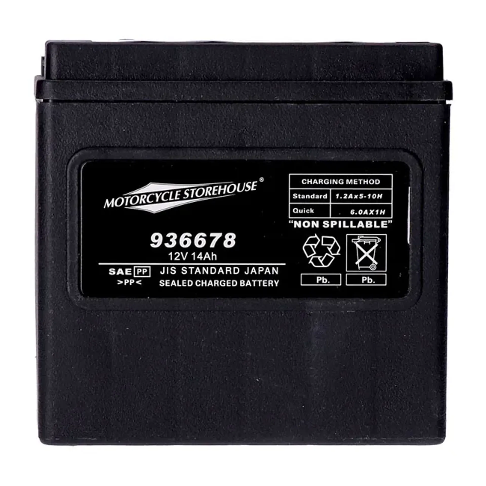 MCS, Standard Series - AGM sealed battery. 12v, 14ah. 240cca