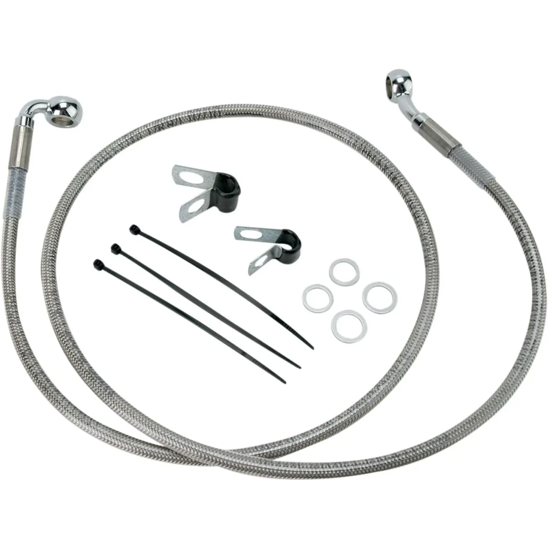 Front Brake Line Stainless Steel Extended 10″