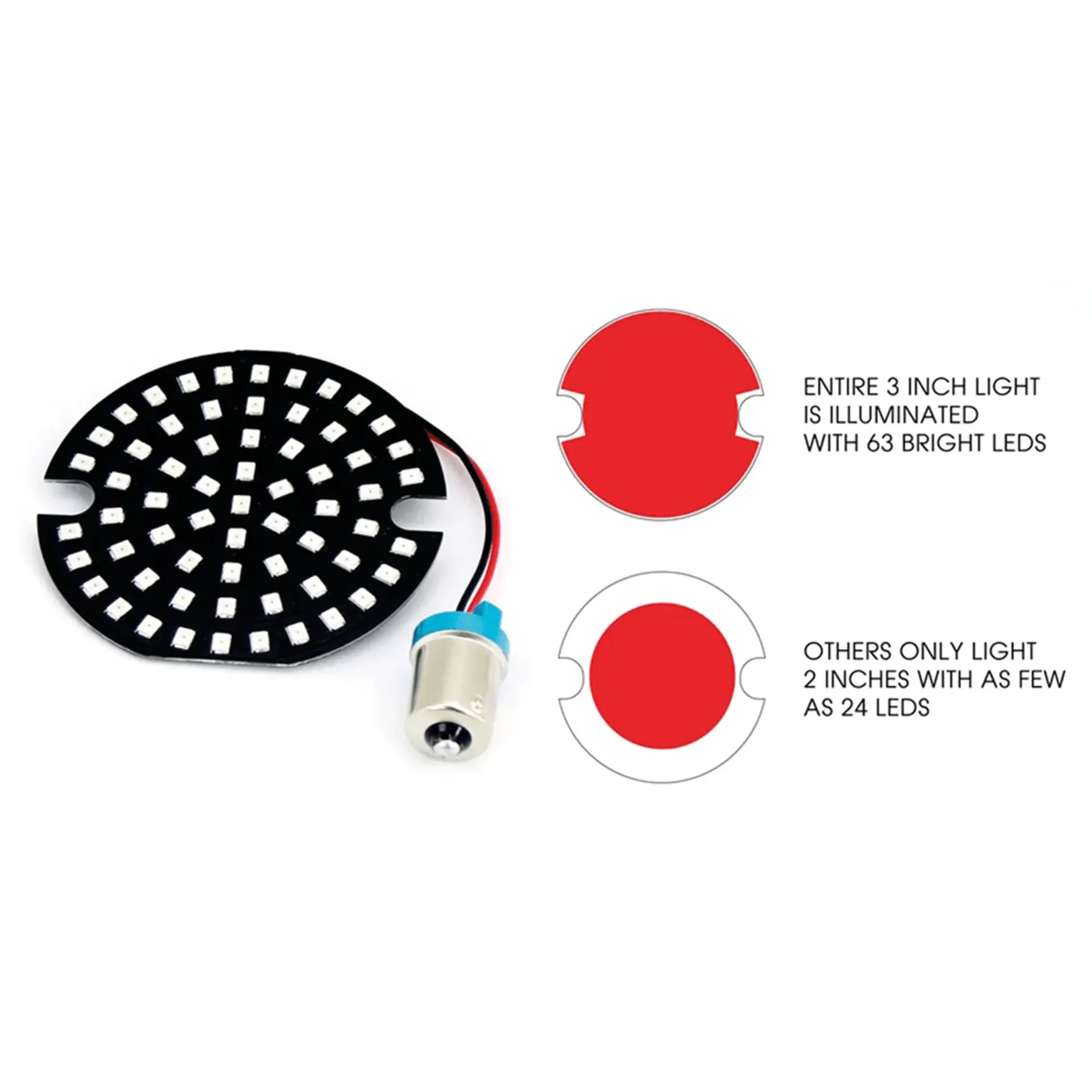 Turn Sig LED insert pancake 3″ Red