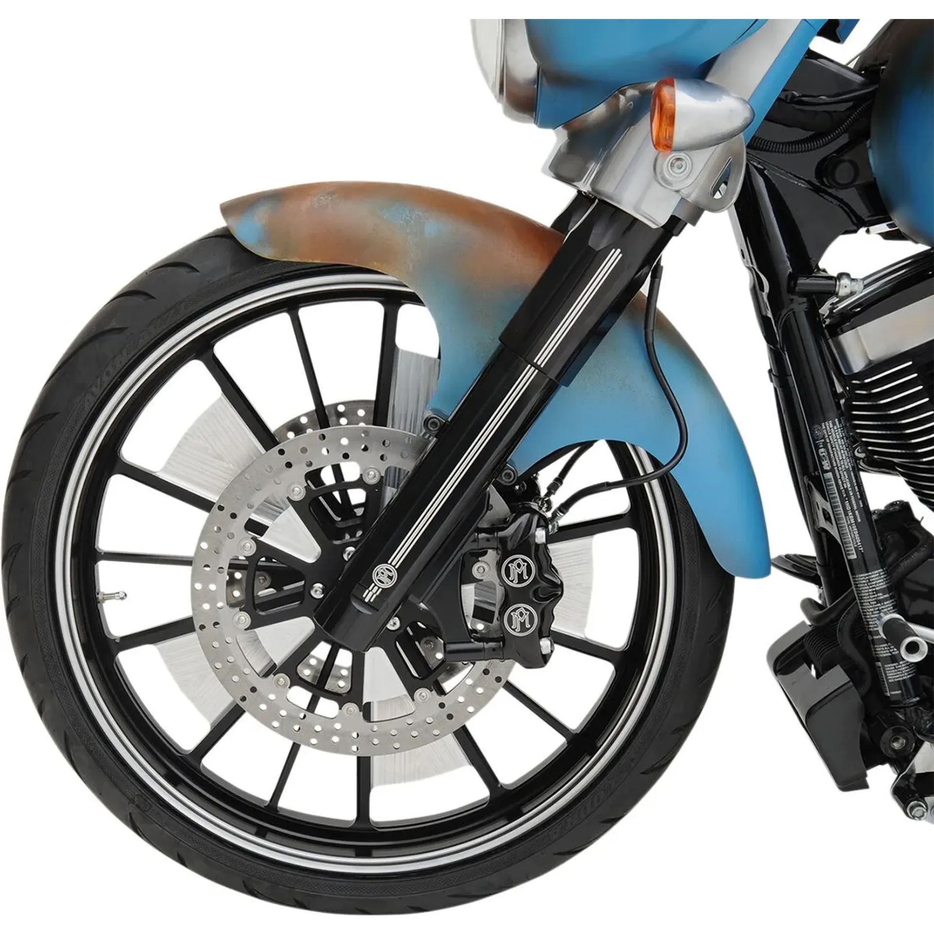 Brake Caliper Radial Left 4 Piston Contrast Cut