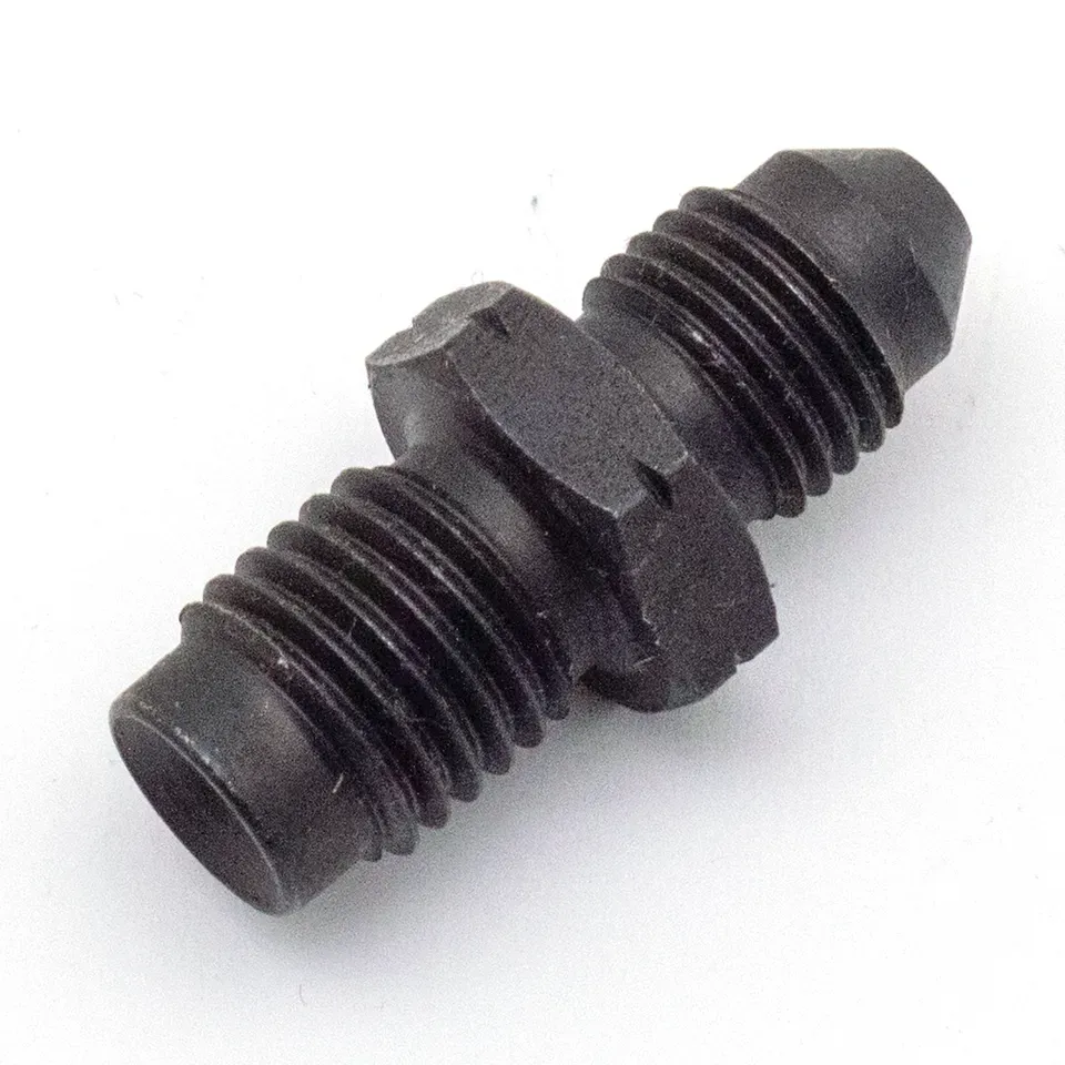 Black SS Brake line adapt. M10x1.25 3/8