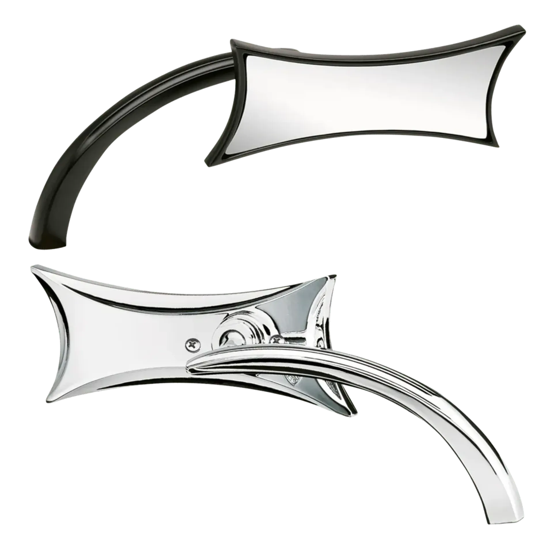 CHROME FOUR POINT MIRROR LEFT
