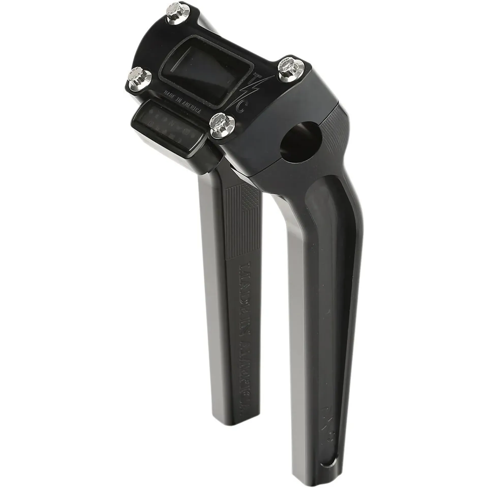 Black 9-1/2″ Pullback Handlebar Riser With Gauge Cut Out