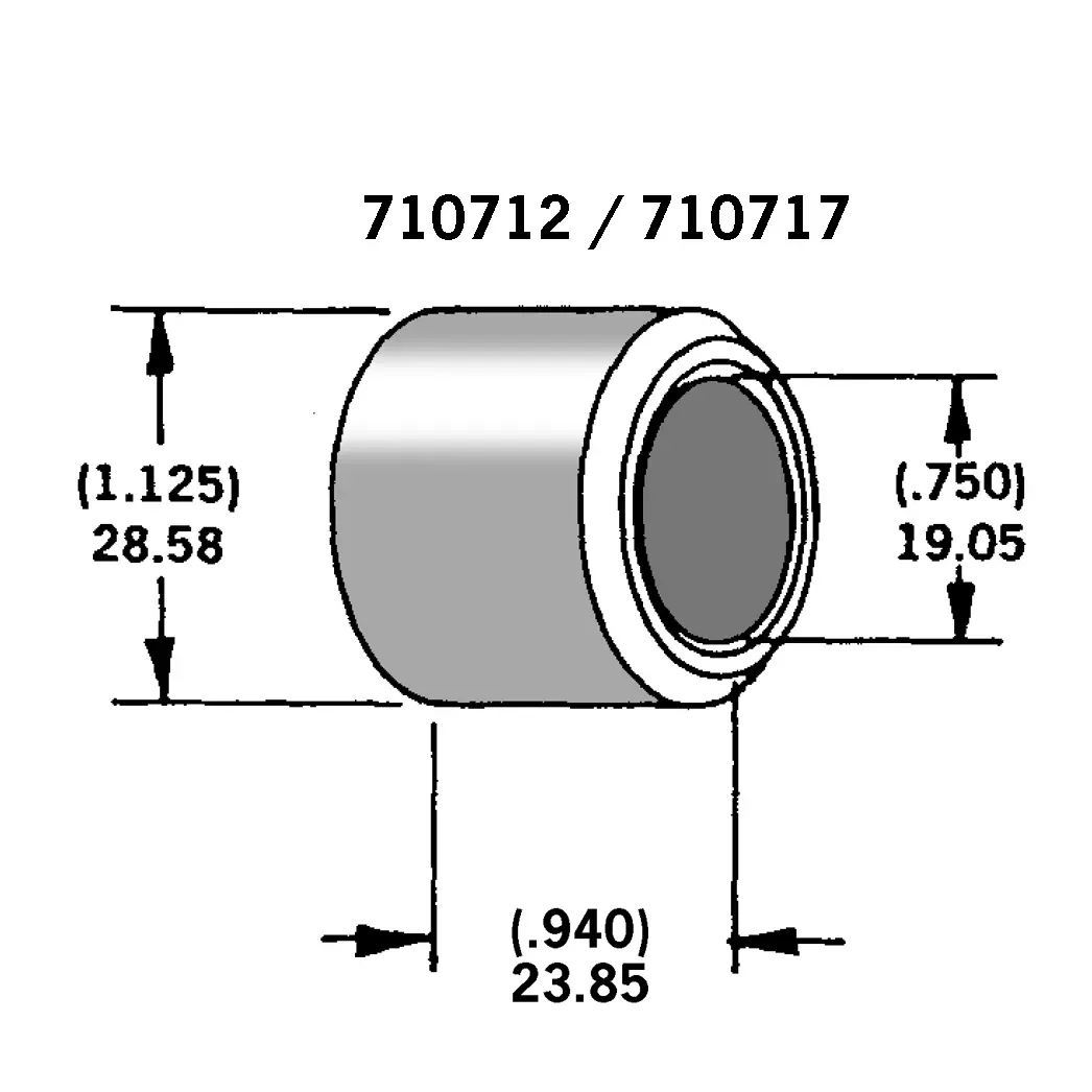 Axle spacer zinc plated #43617-95 - Afbeelding 2