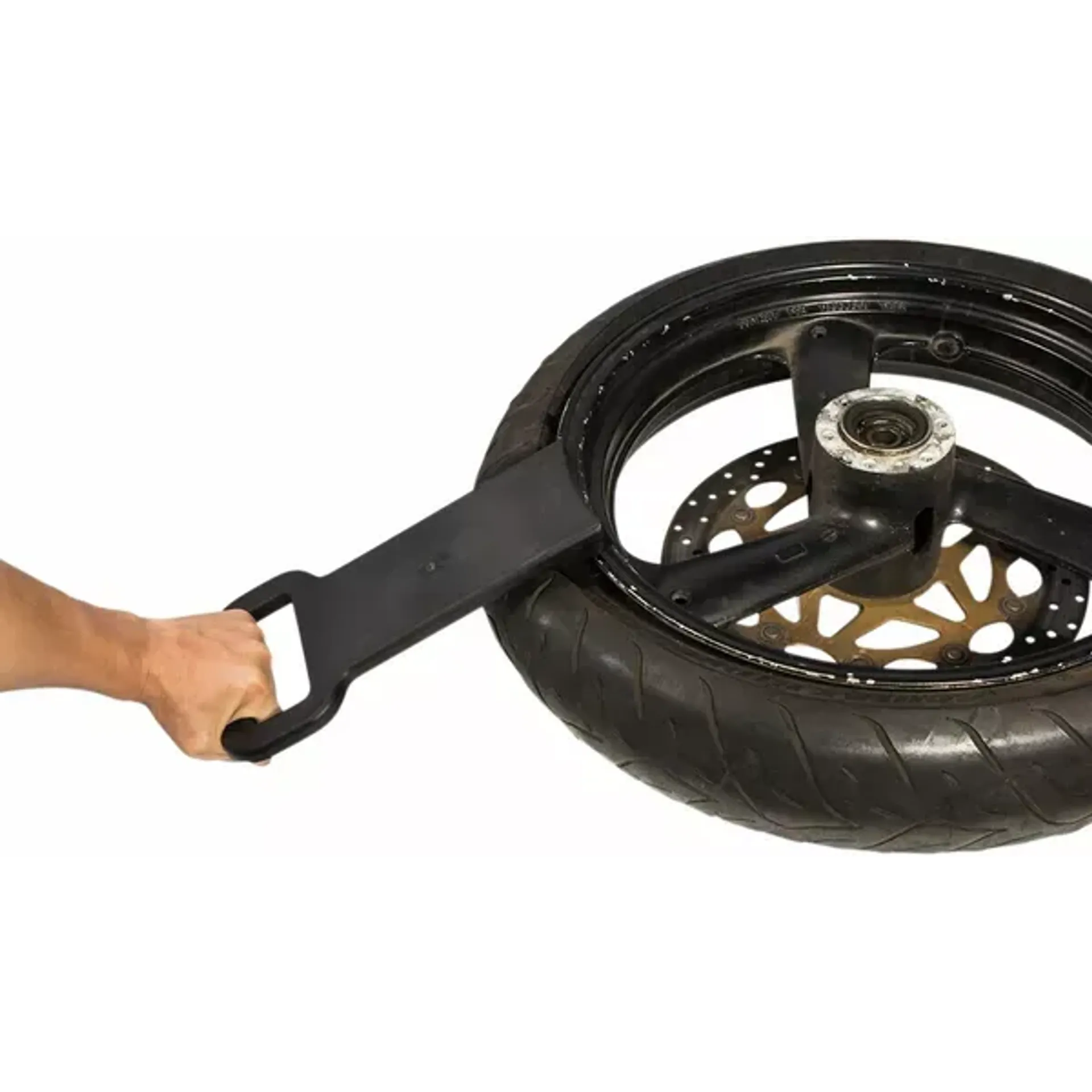 Tool tire bead holder