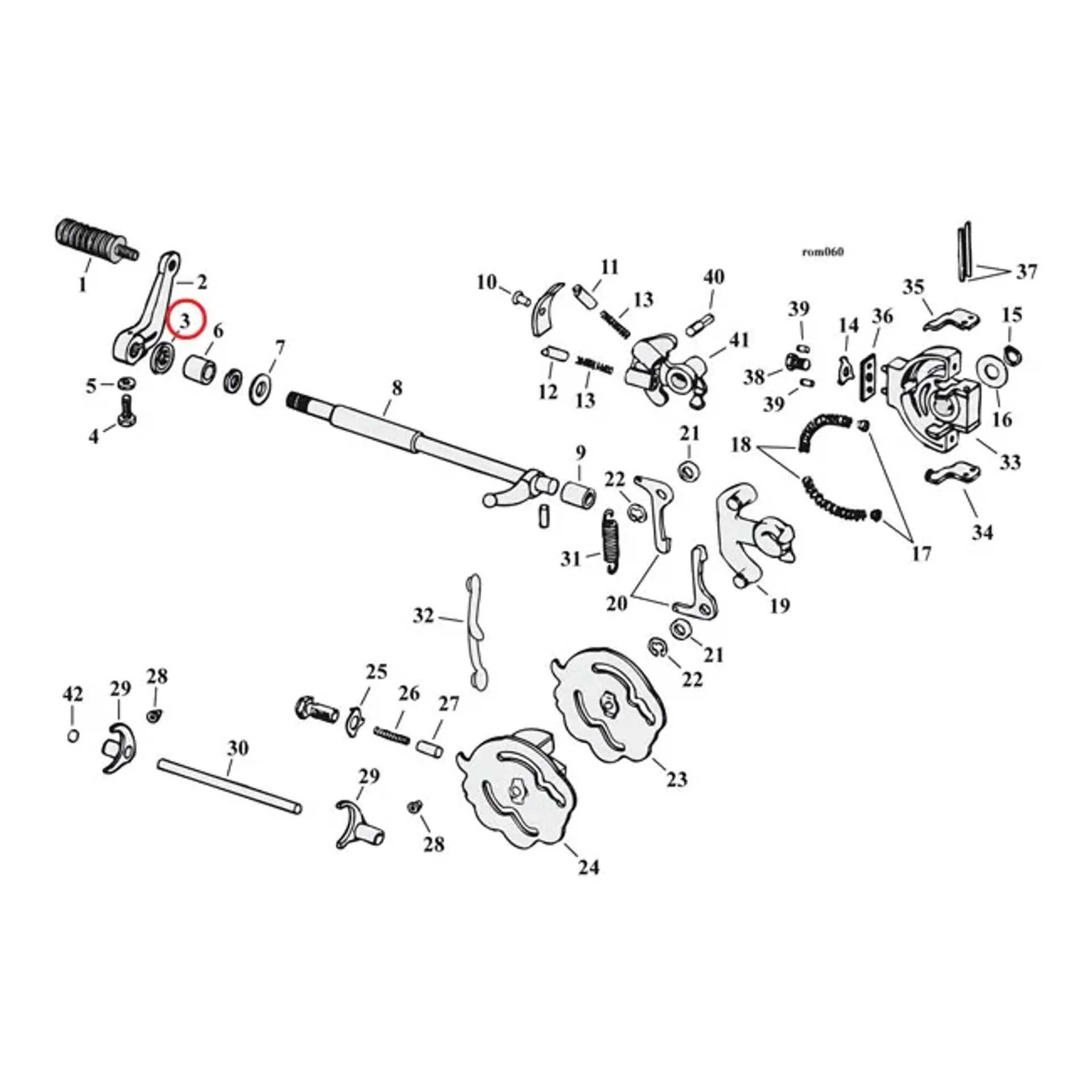 Cometic, shifter shaft oil seal