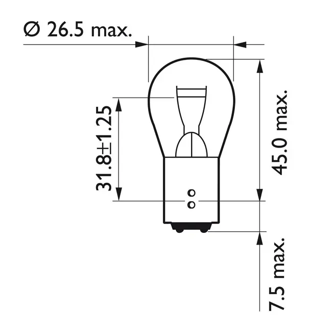 Philips taillight light bulb P21/4W - Afbeelding 3