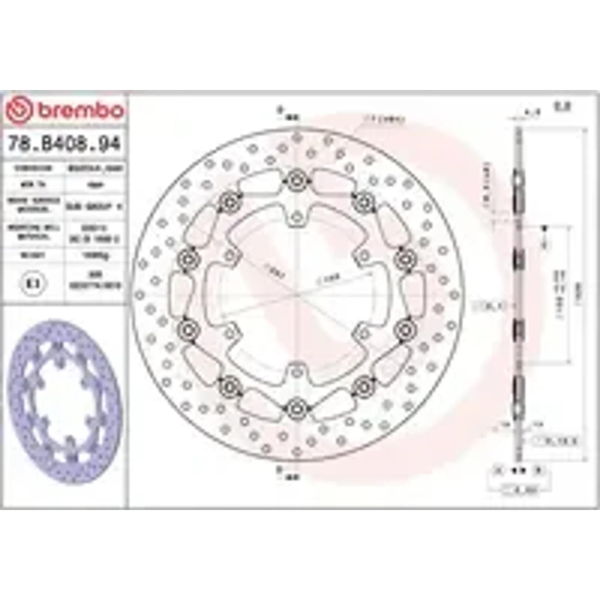 Brake disc float fr
