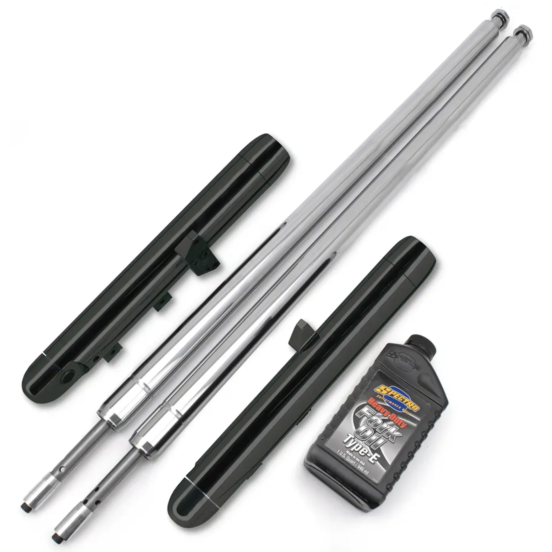 Naked Blk Bubba fork legs 12″over stk FL