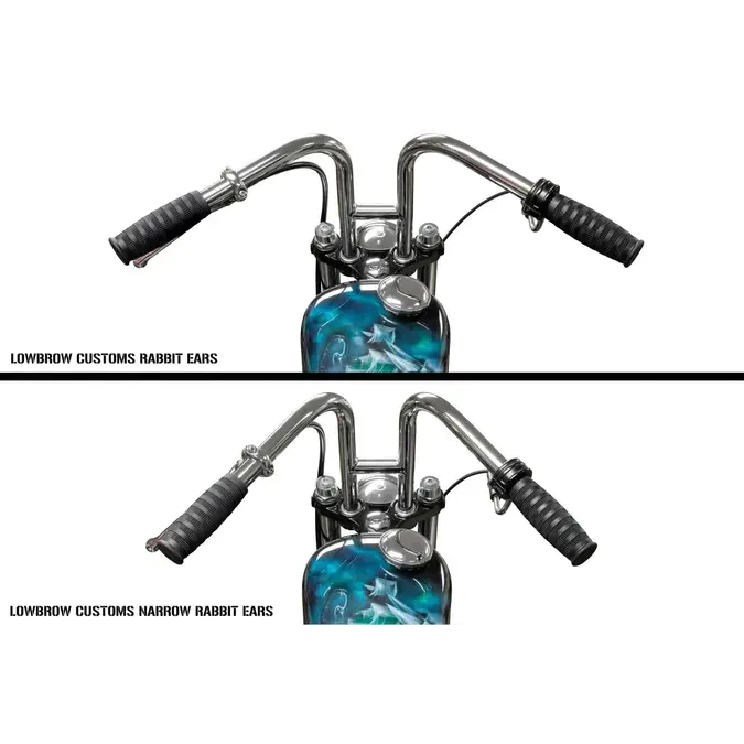Rabbit 1" Handlebars Dimpled Chrome - Afbeelding 2