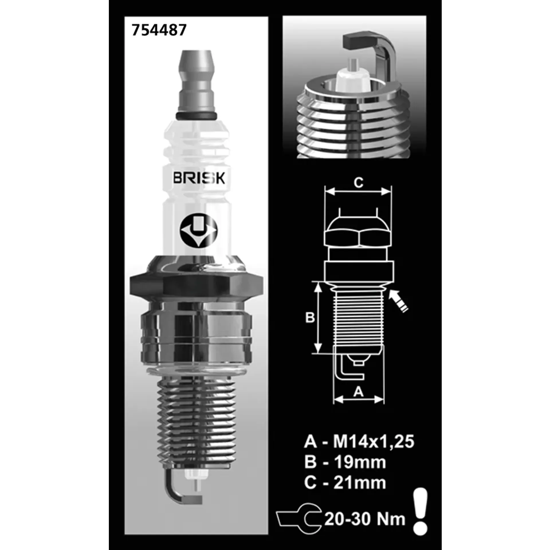 4Pck Brisk LR14YS Spark Plug