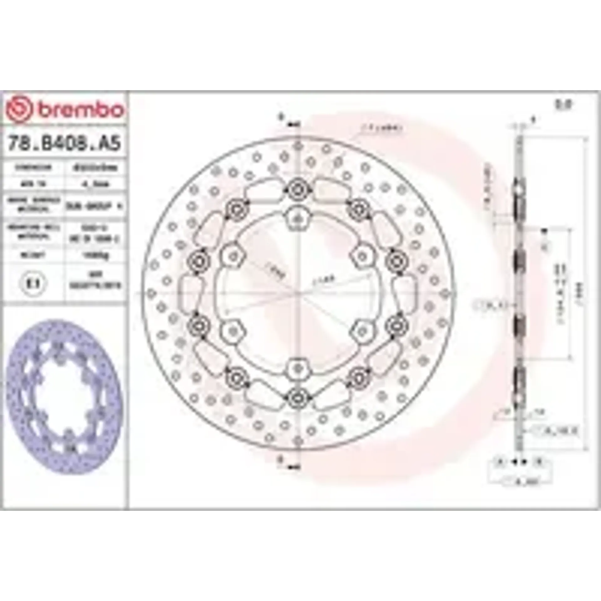 Brake disc float fr