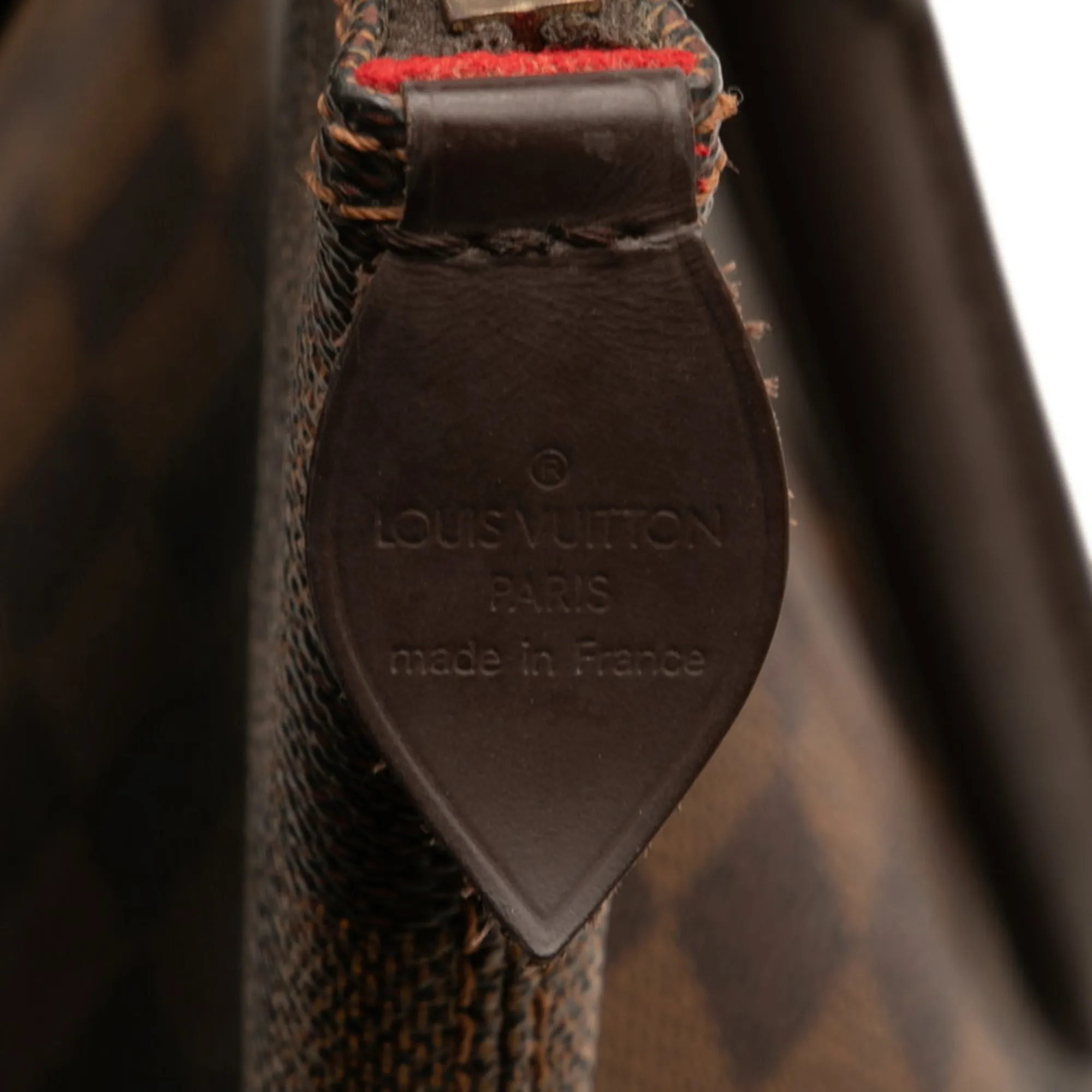 LOUIS VUITTON Brown Damier Leather Bag