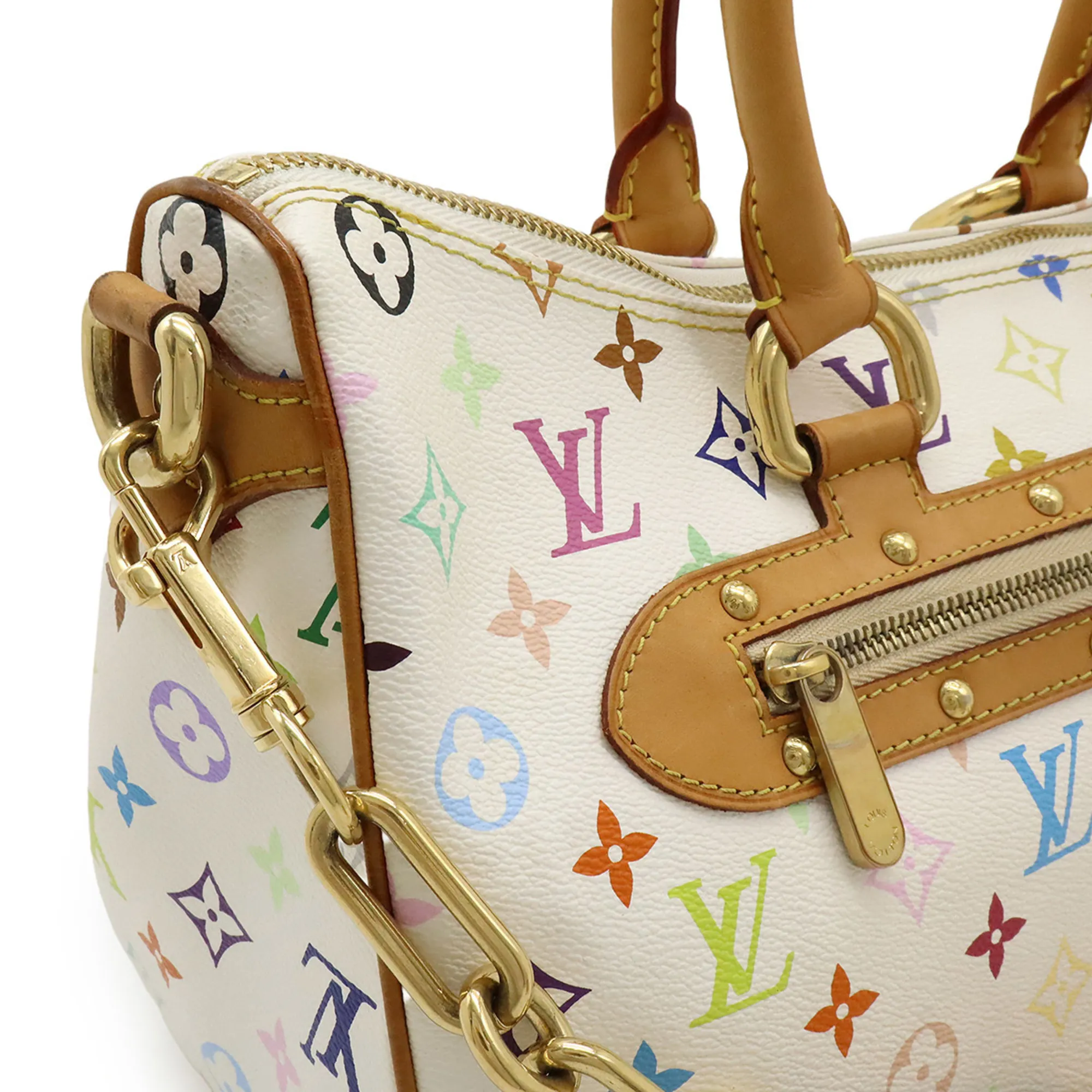 LOUIS VUITTON White Monogram Shoulder Bag