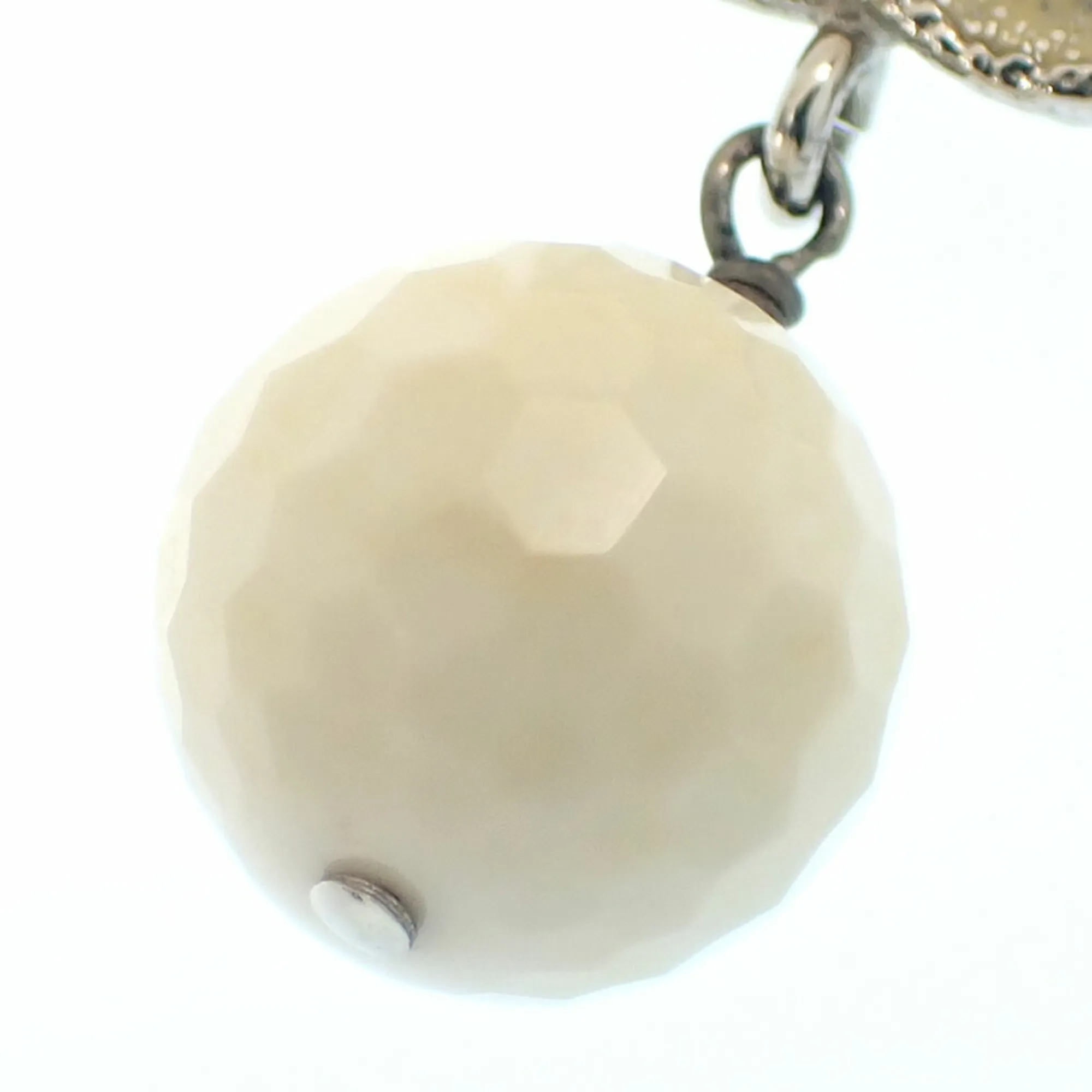 CHANEL Silver Logo Necklace