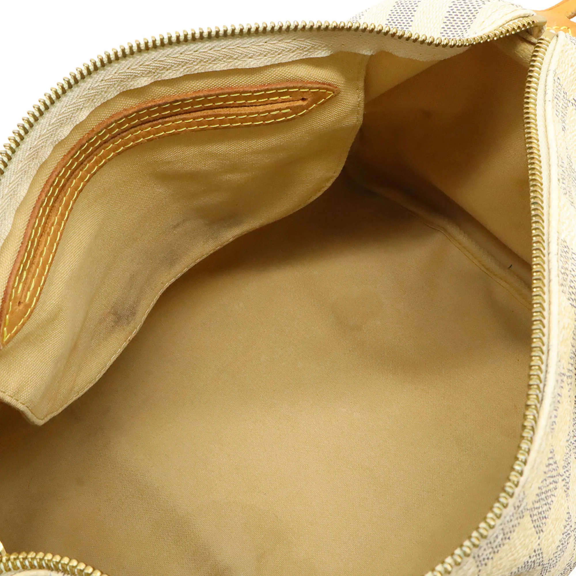 LOUIS VUITTON White Damier Speedy 30 Bag