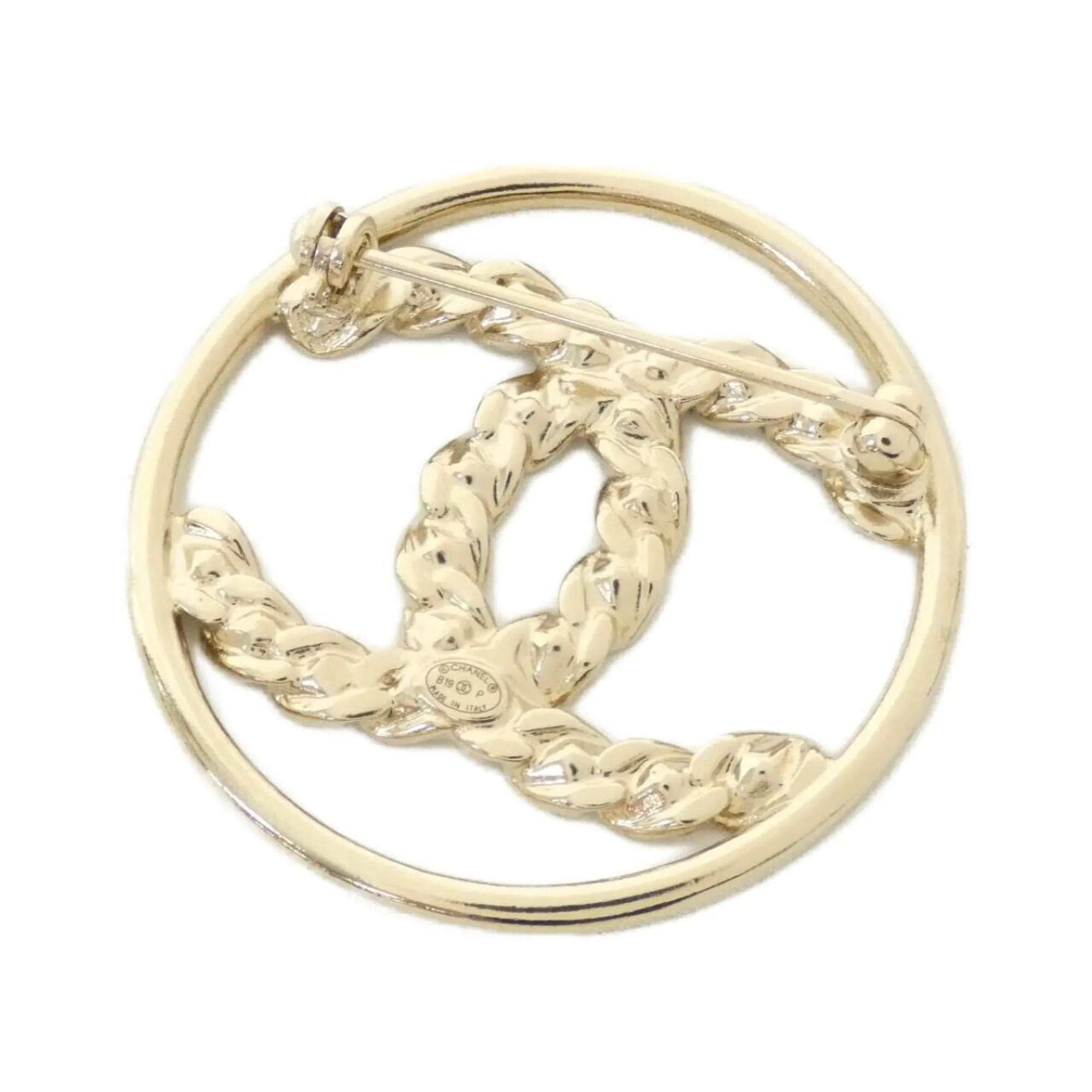 CHANEL Gold Brooch