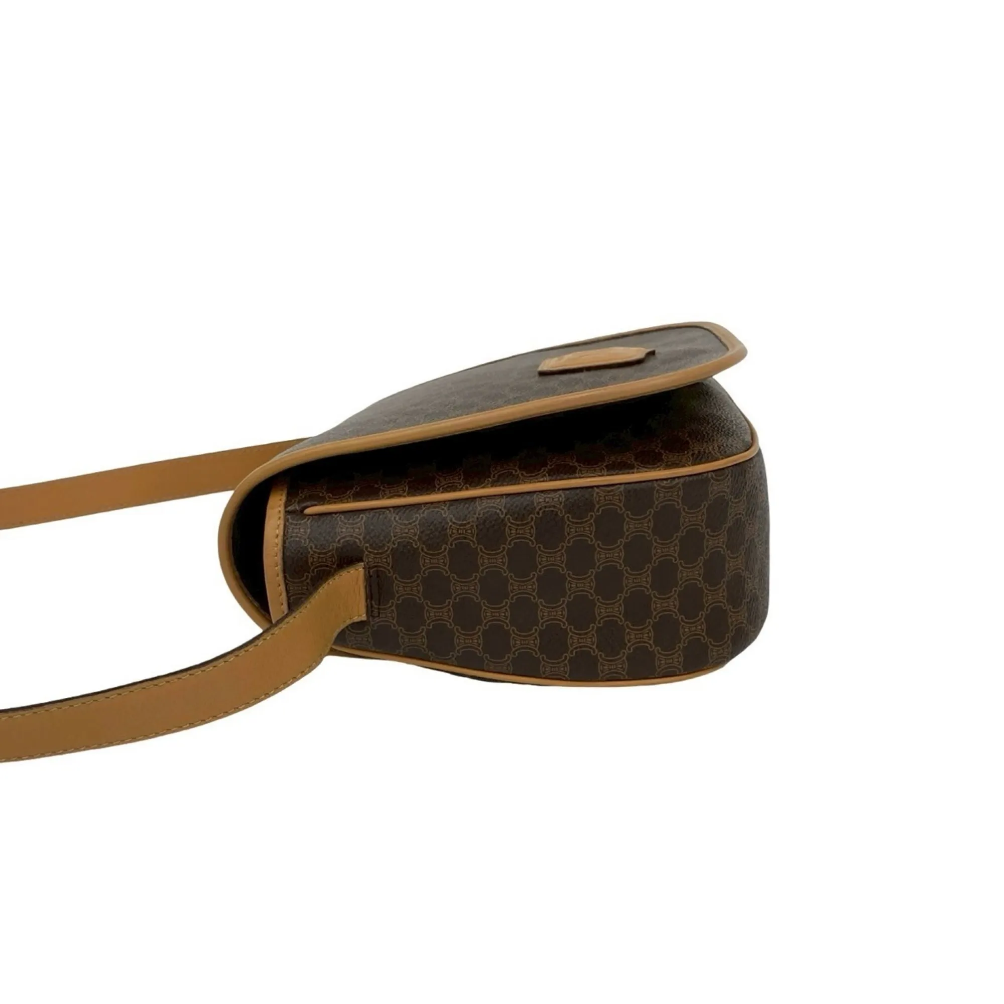 CELINE Brown Leather Shoulder Bag