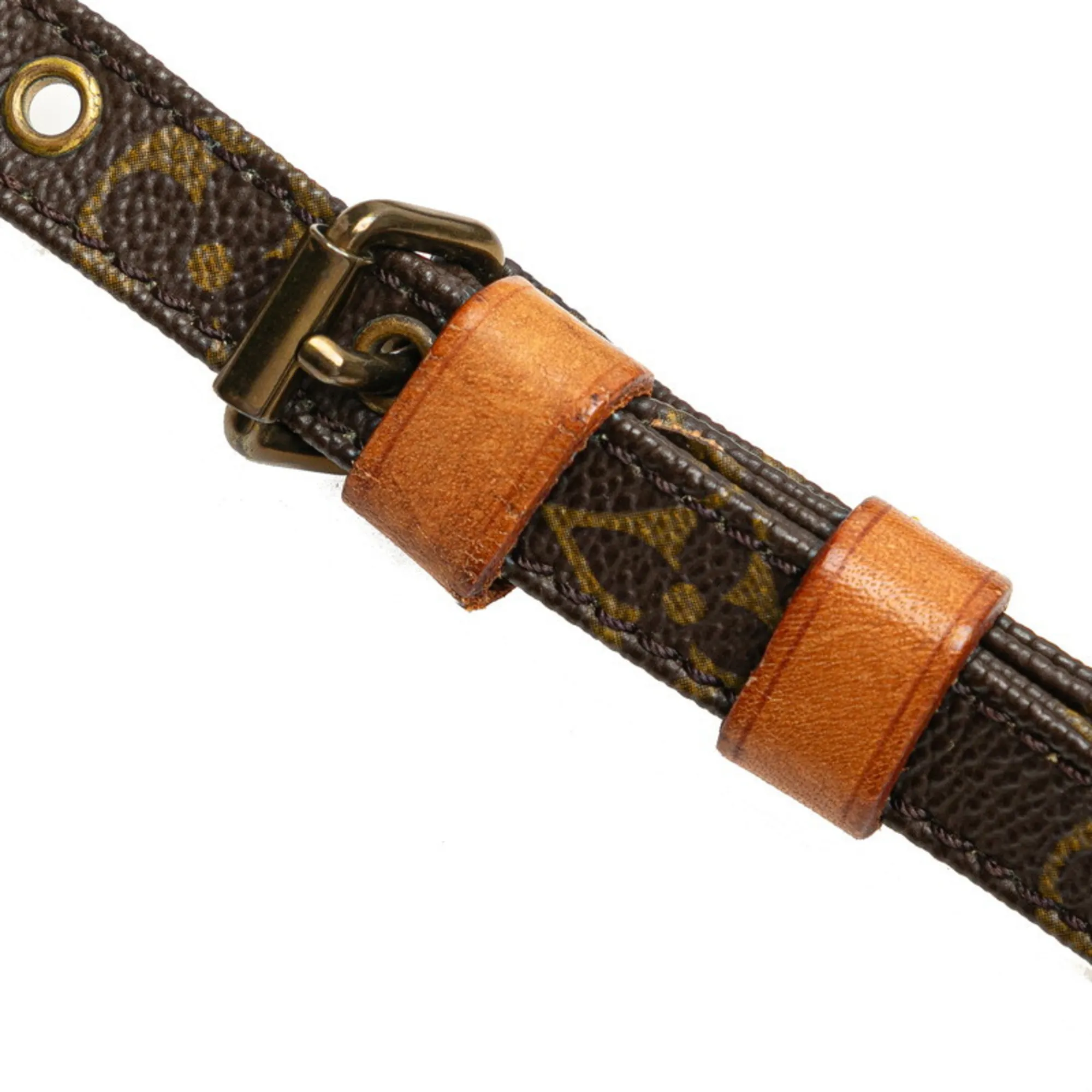 LOUIS VUITTON Brown Monogram Leather Shoulder Bag