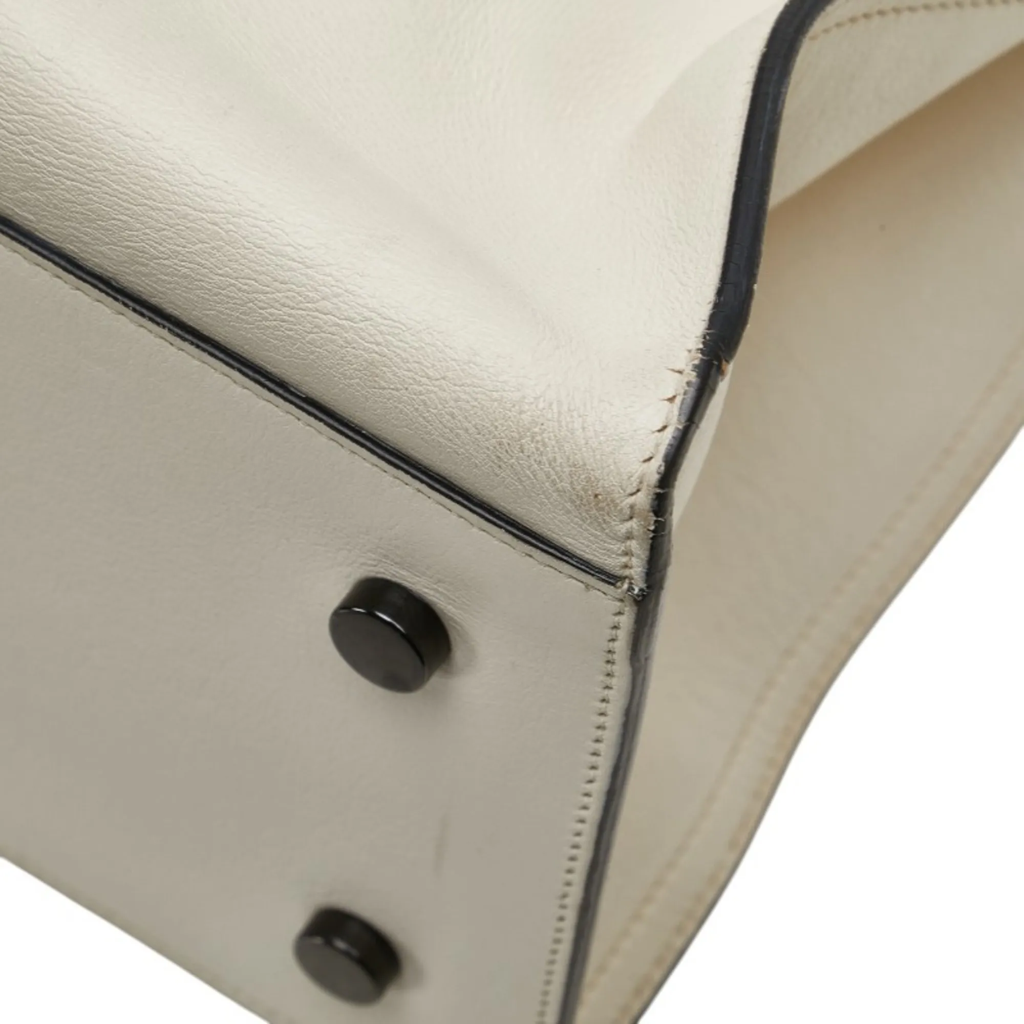 SAINT LAURENT White Leather Shoulder Bag