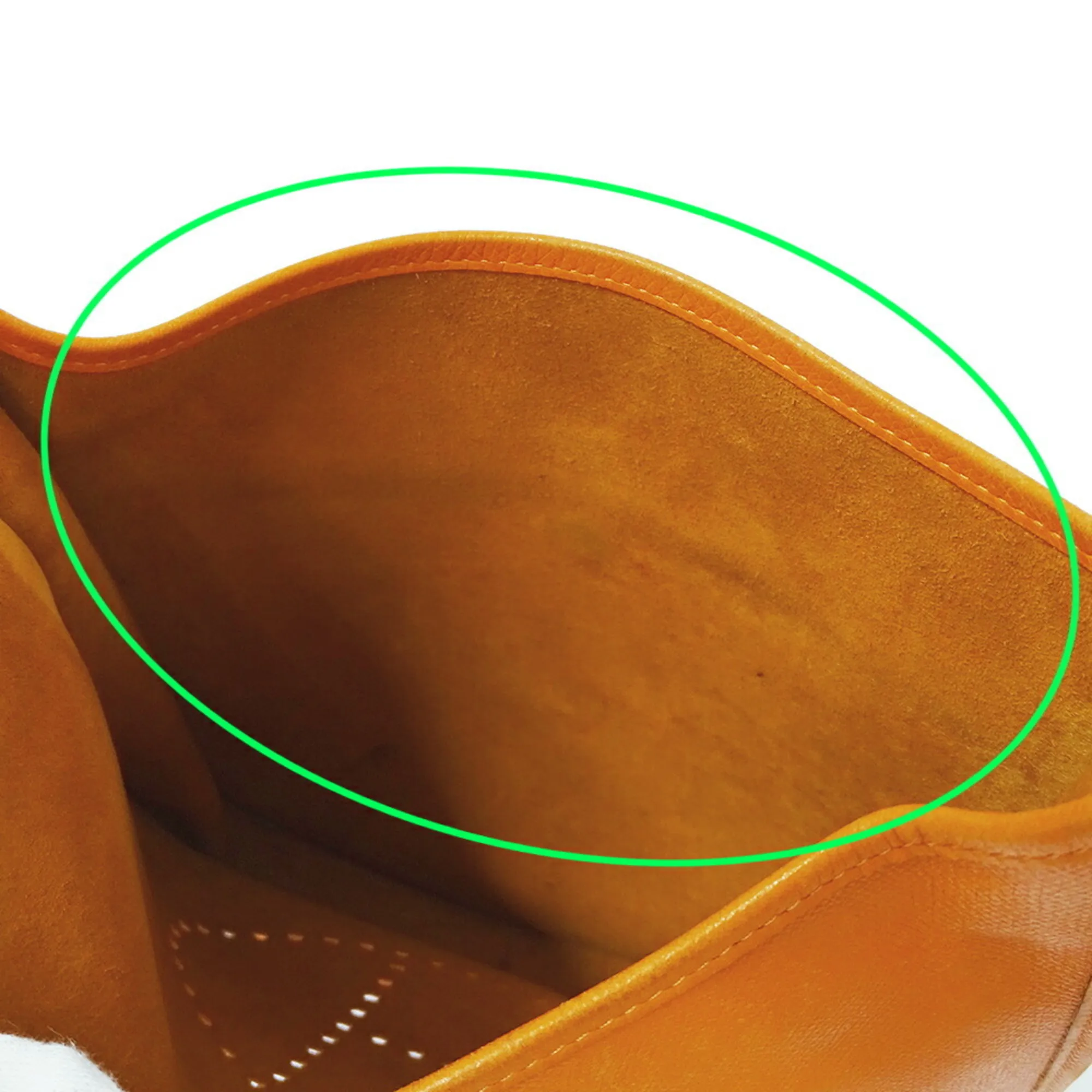 HERMES Orange Leather Shoulder Bag