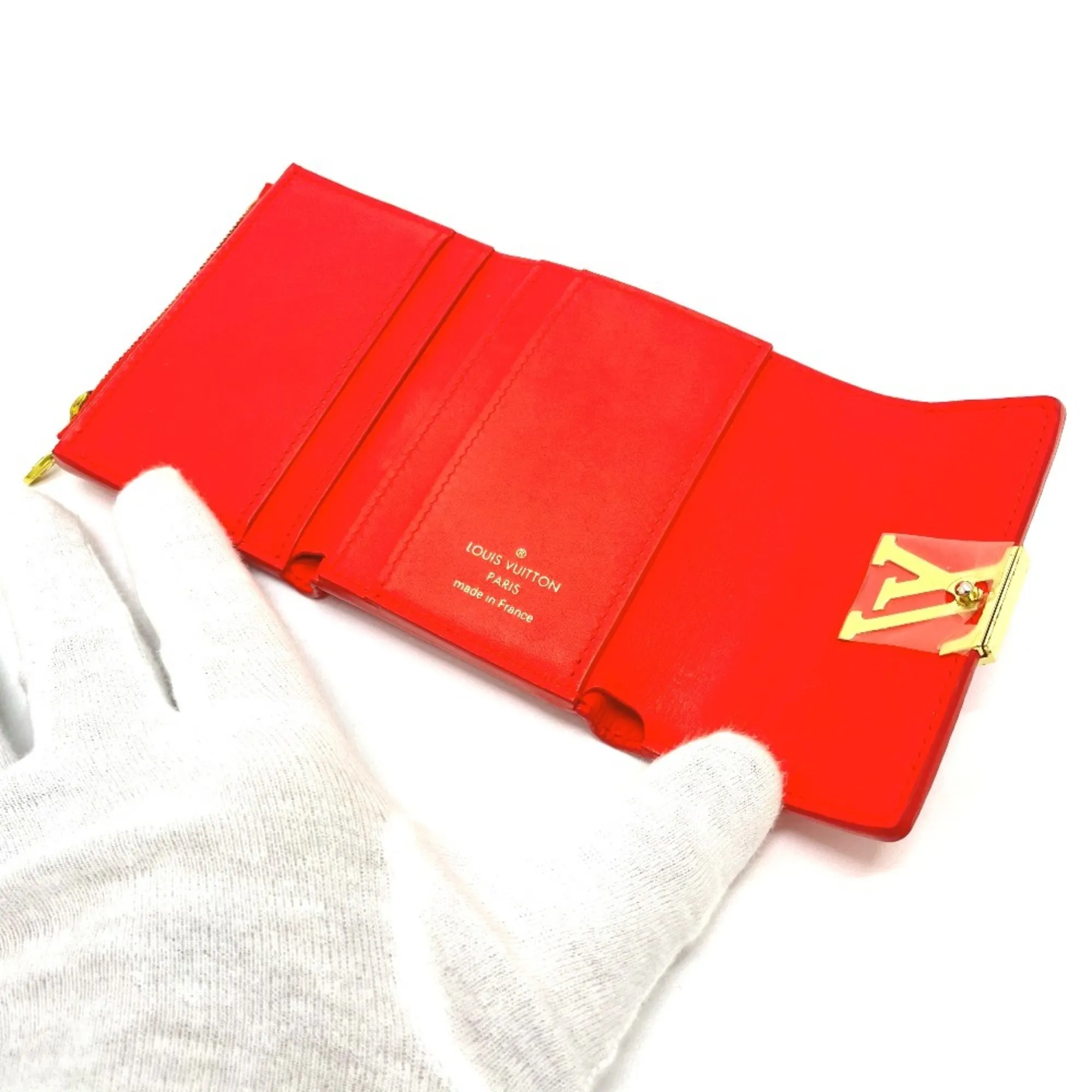 LOUIS VUITTON Red Leather Wallet