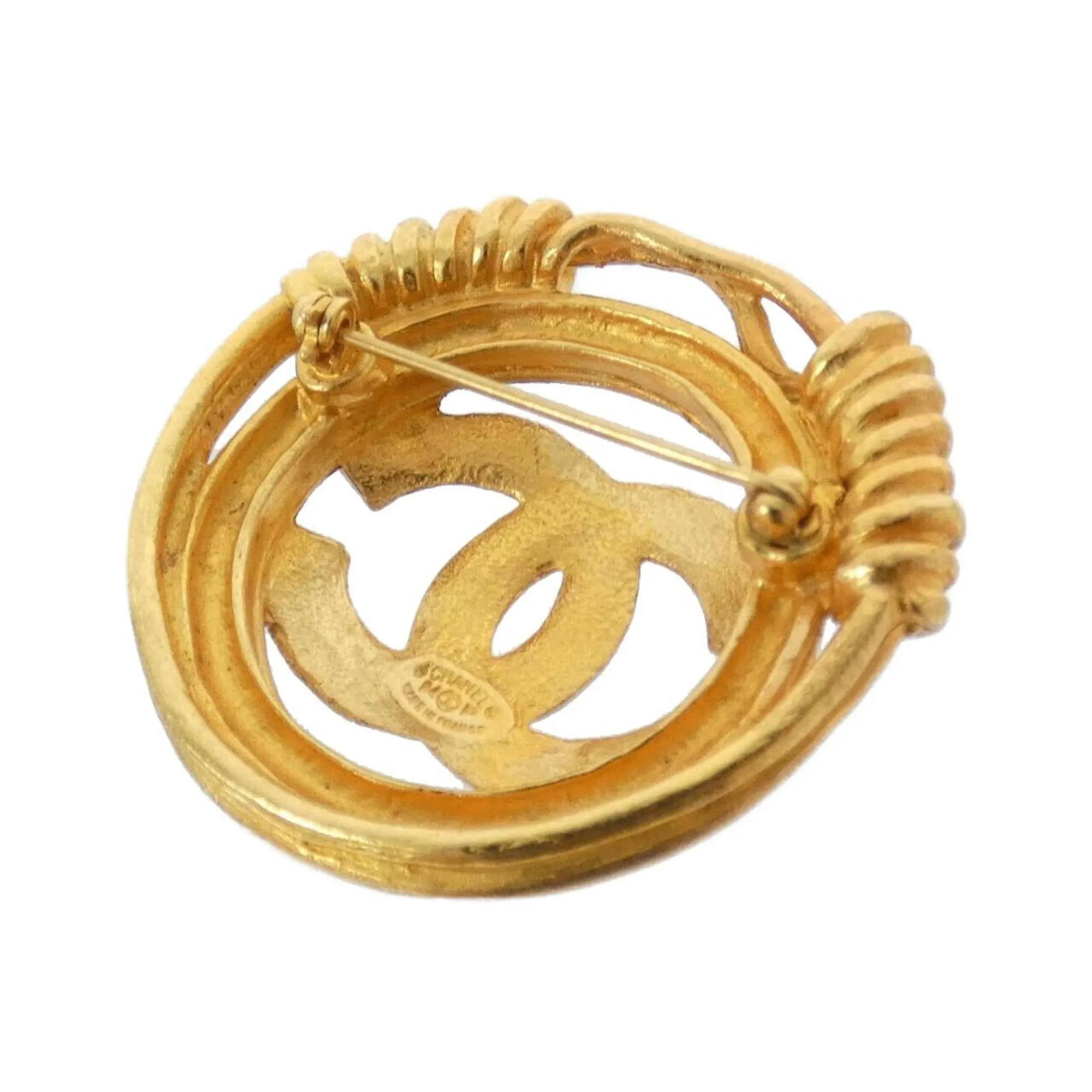 CHANEL Gold Brooch