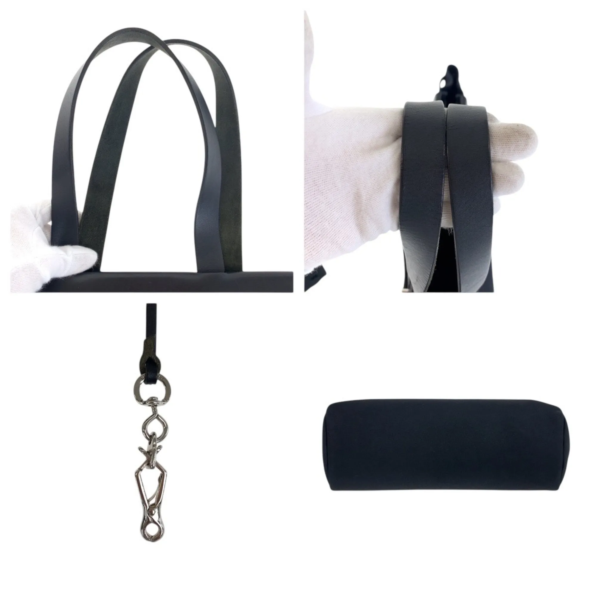 HERMES Black Leather Shoulder Bag