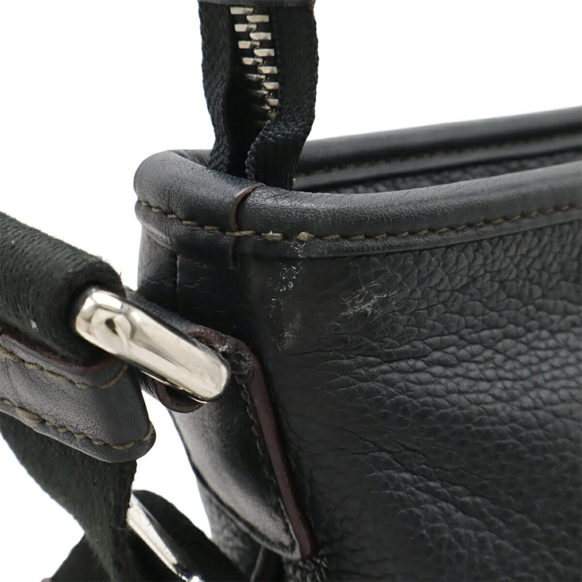 LOEWE Black Leather Shoulder Bag