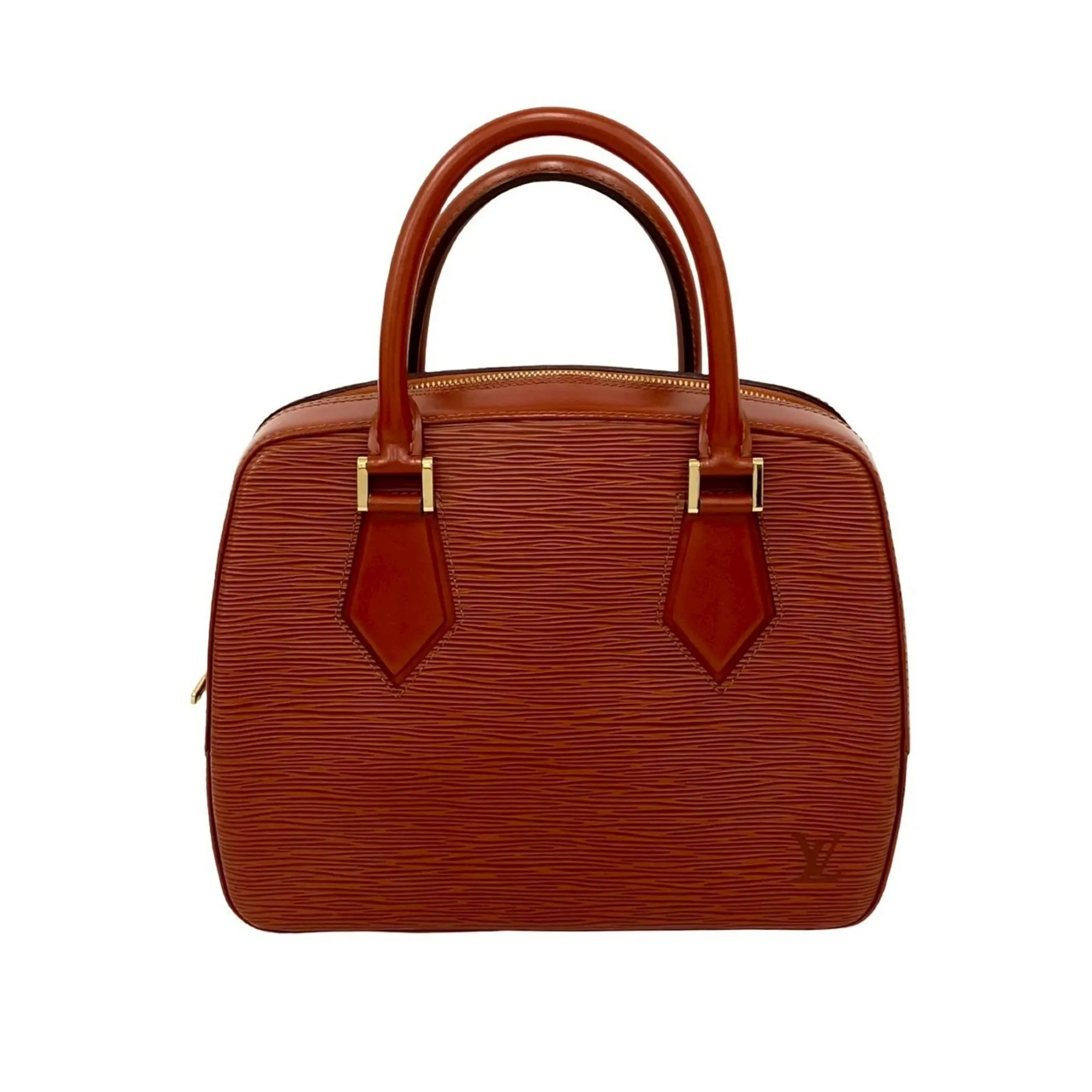 LOUIS VUITTON Brown Leather Boston Bag