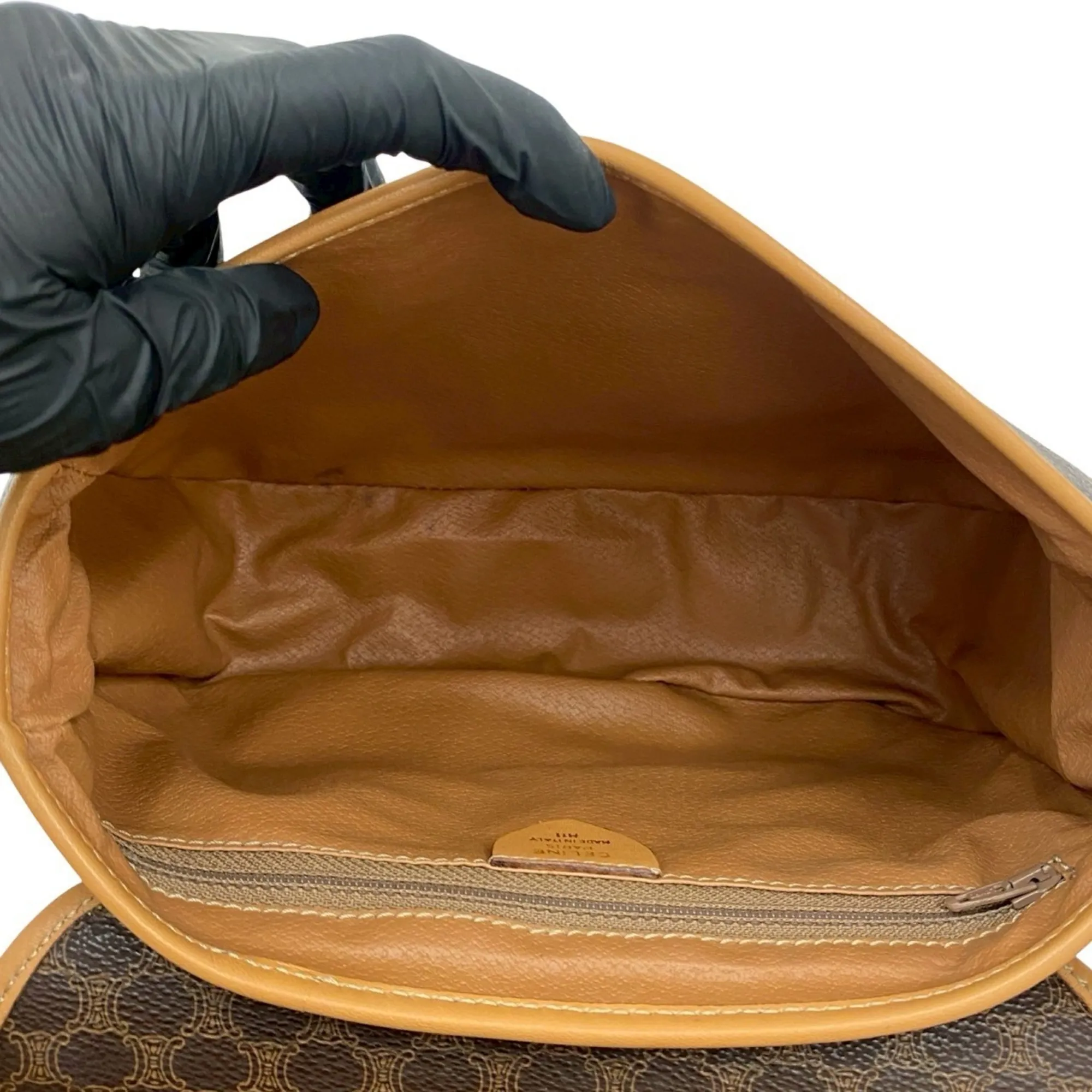 CELINE Brown Leather Shoulder Bag