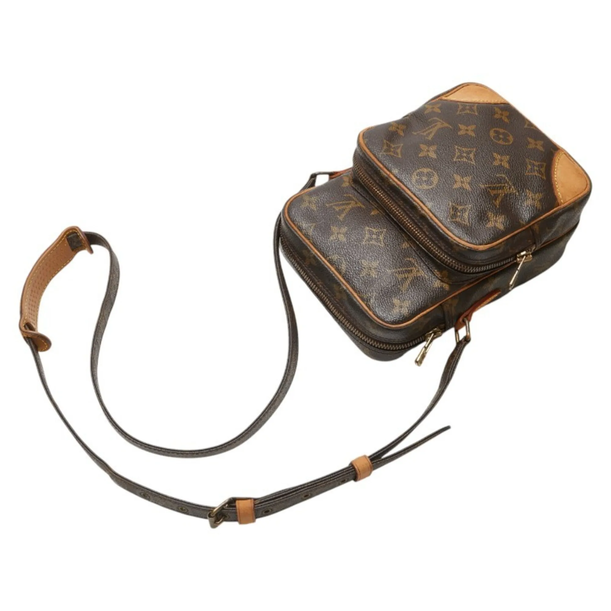 LOUIS VUITTON Brown Monogram Leather Shoulder Bag