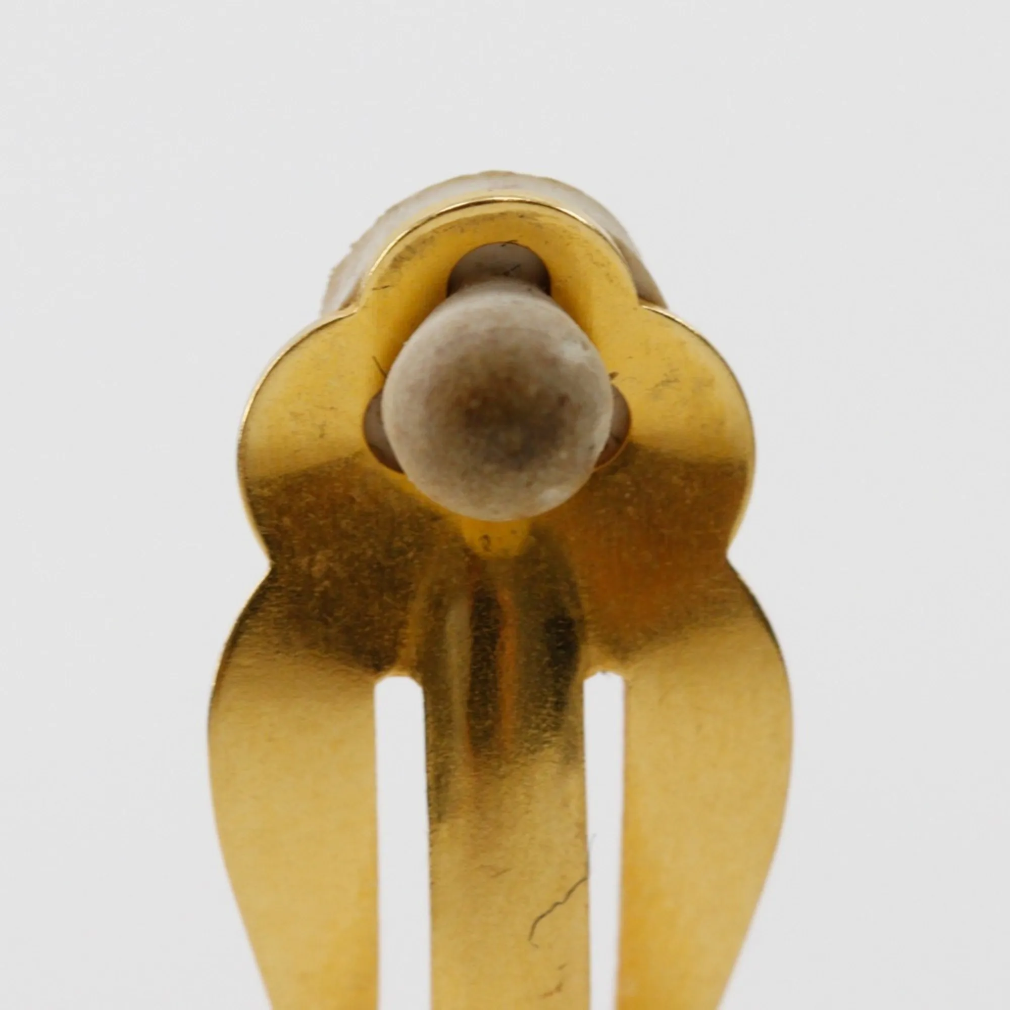 CHANEL Green Logo Earrings