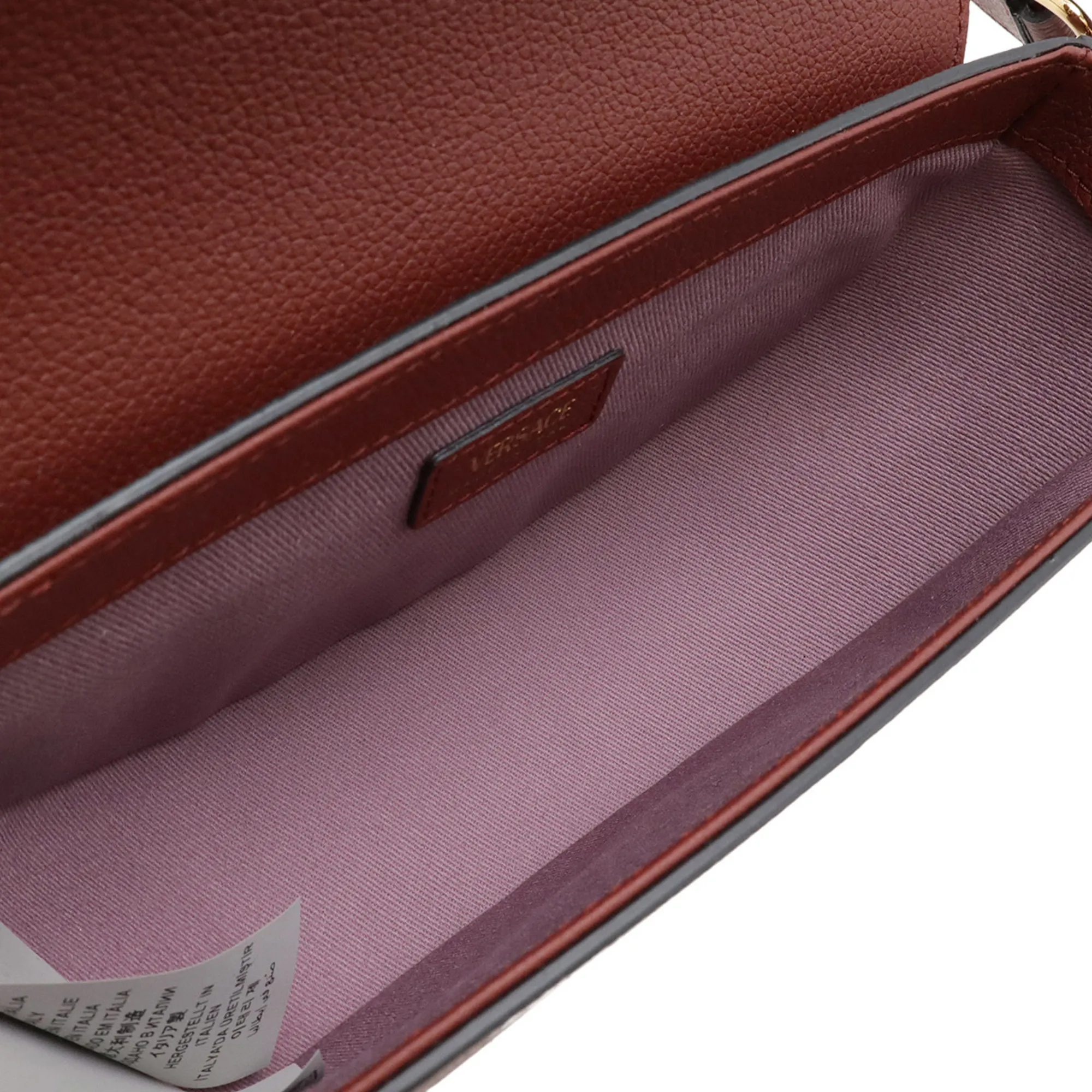 VERSACE Red Leather Shoulder Bag