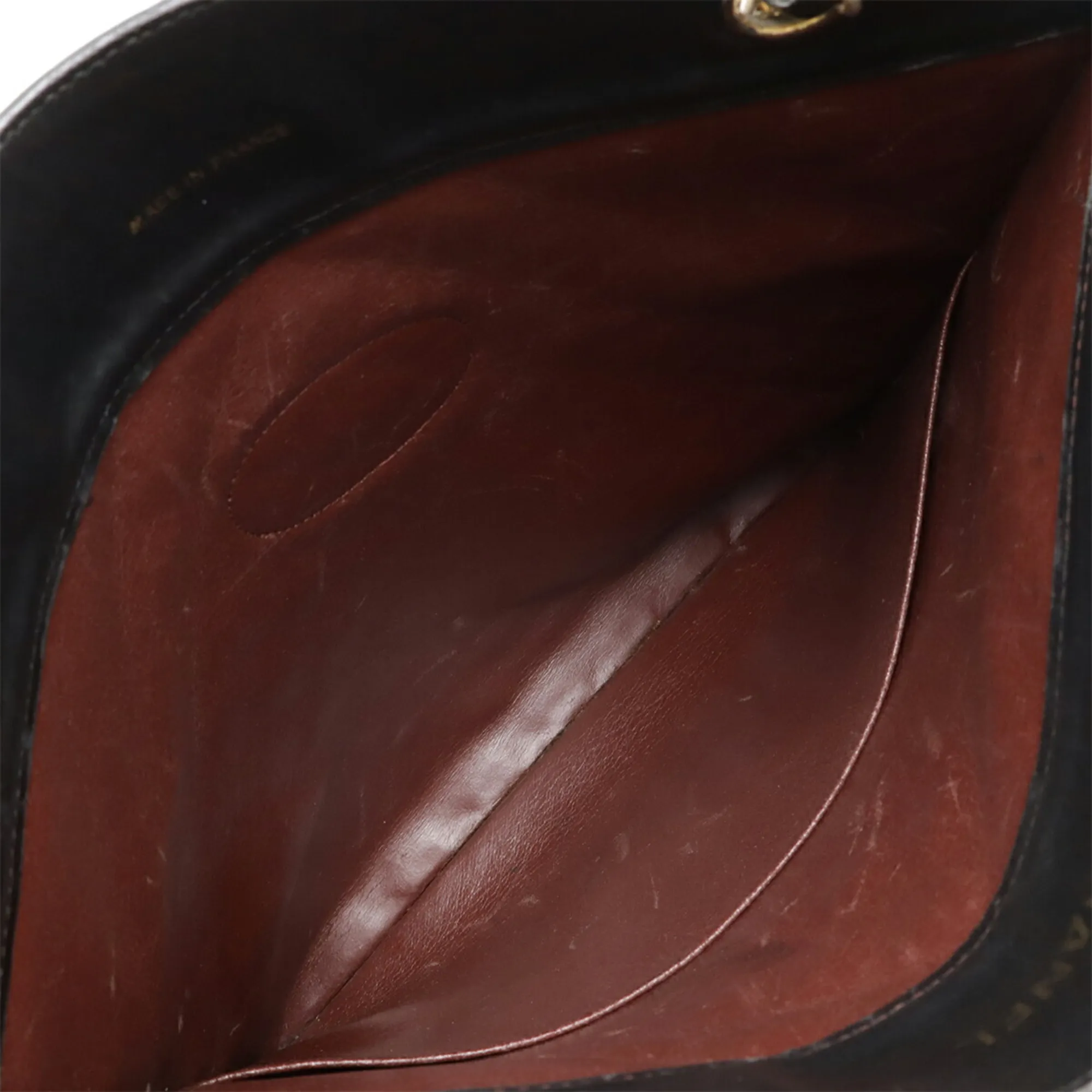 CHANEL Black Leather Logo Shoulder Bag