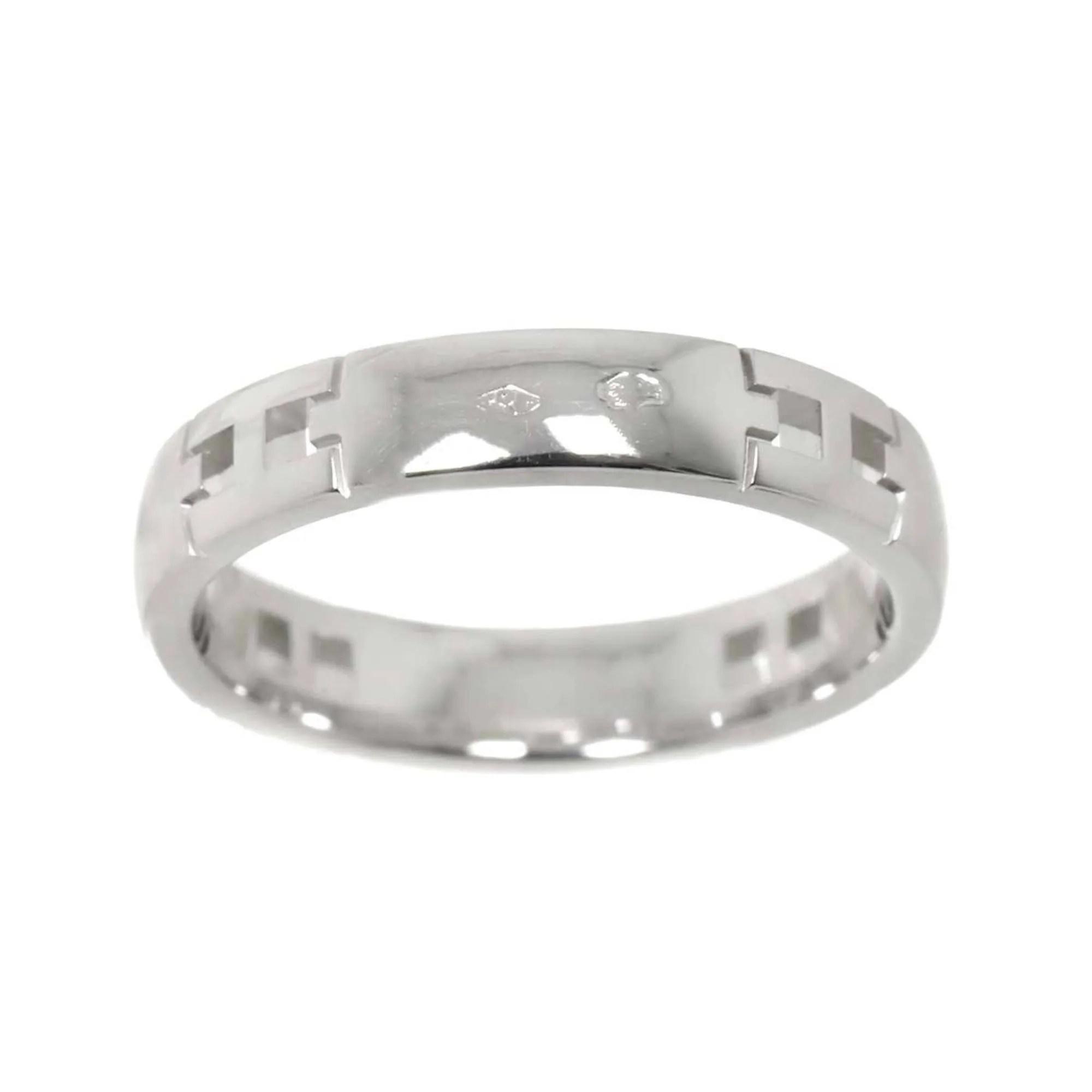 HERMES 18k Silver Ring #48